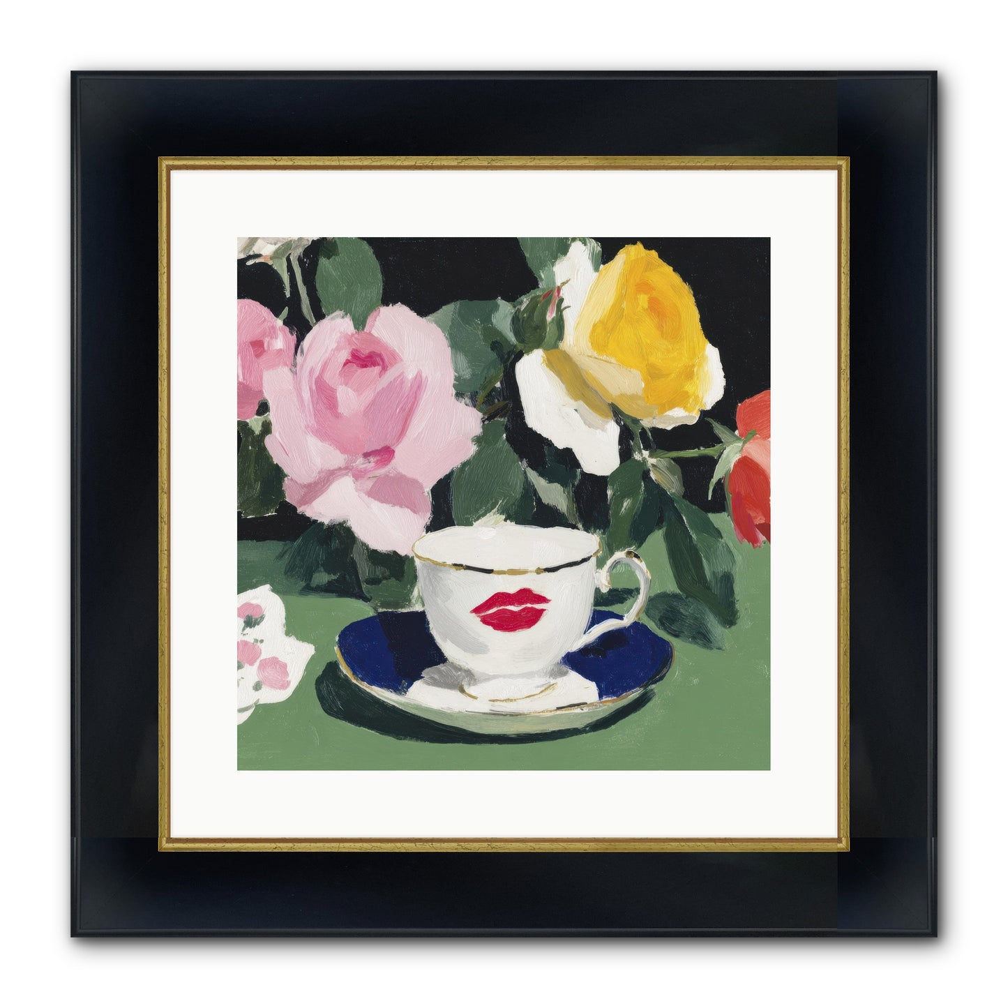 Between Love And Reverence Framed Print - Wide Black w/Gold 16x16