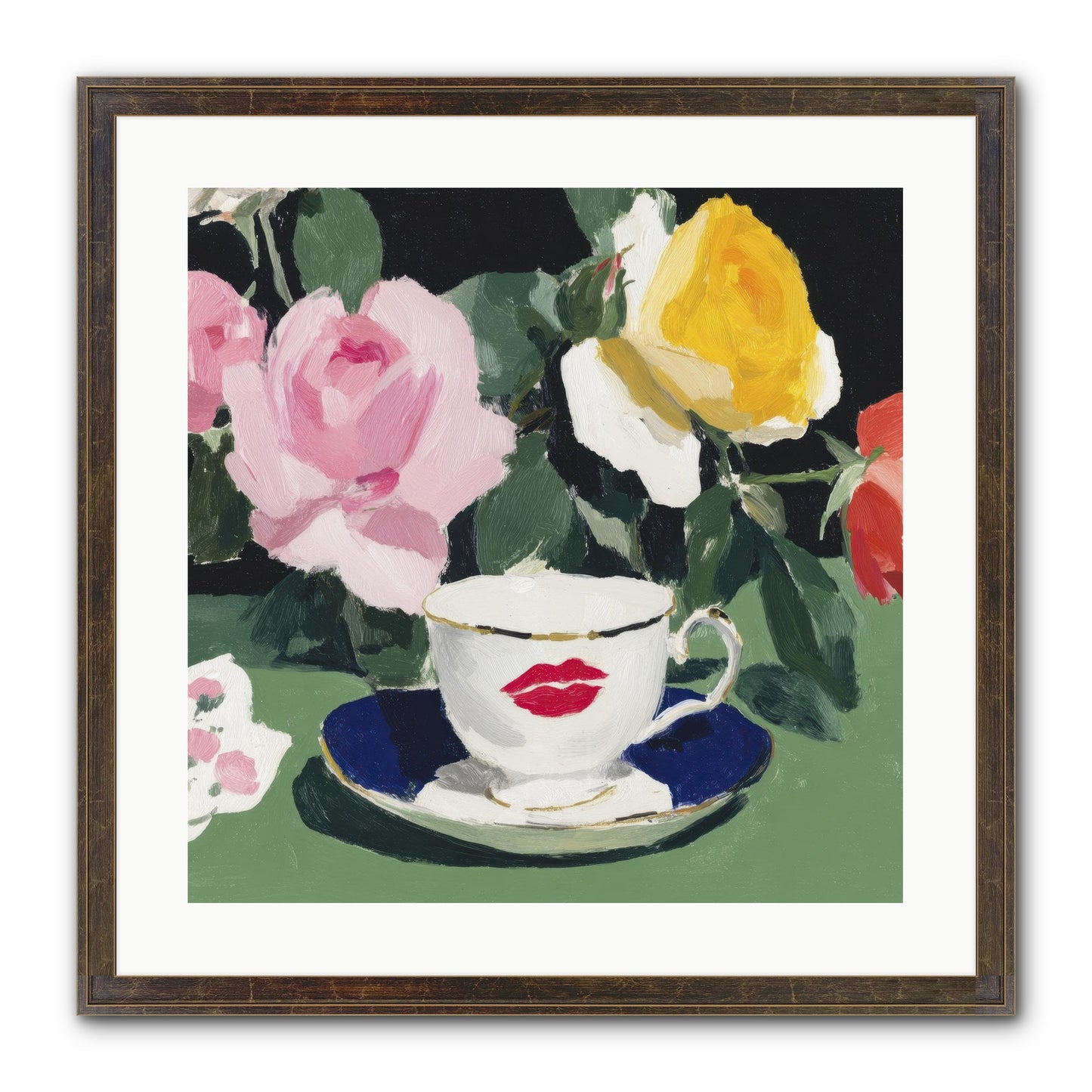 Between Love And Reverence Framed Print - Slimwoods Black/Gold 20x20
