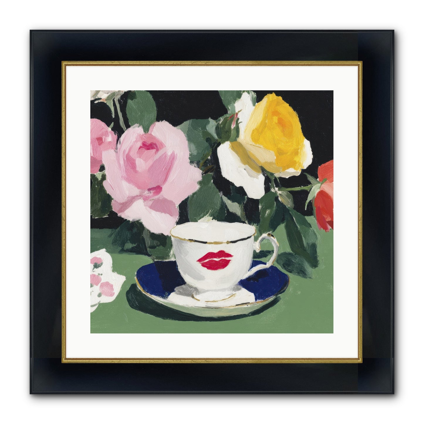Between Love And Reverence Framed Print - Wide Black w/Gold 20x20