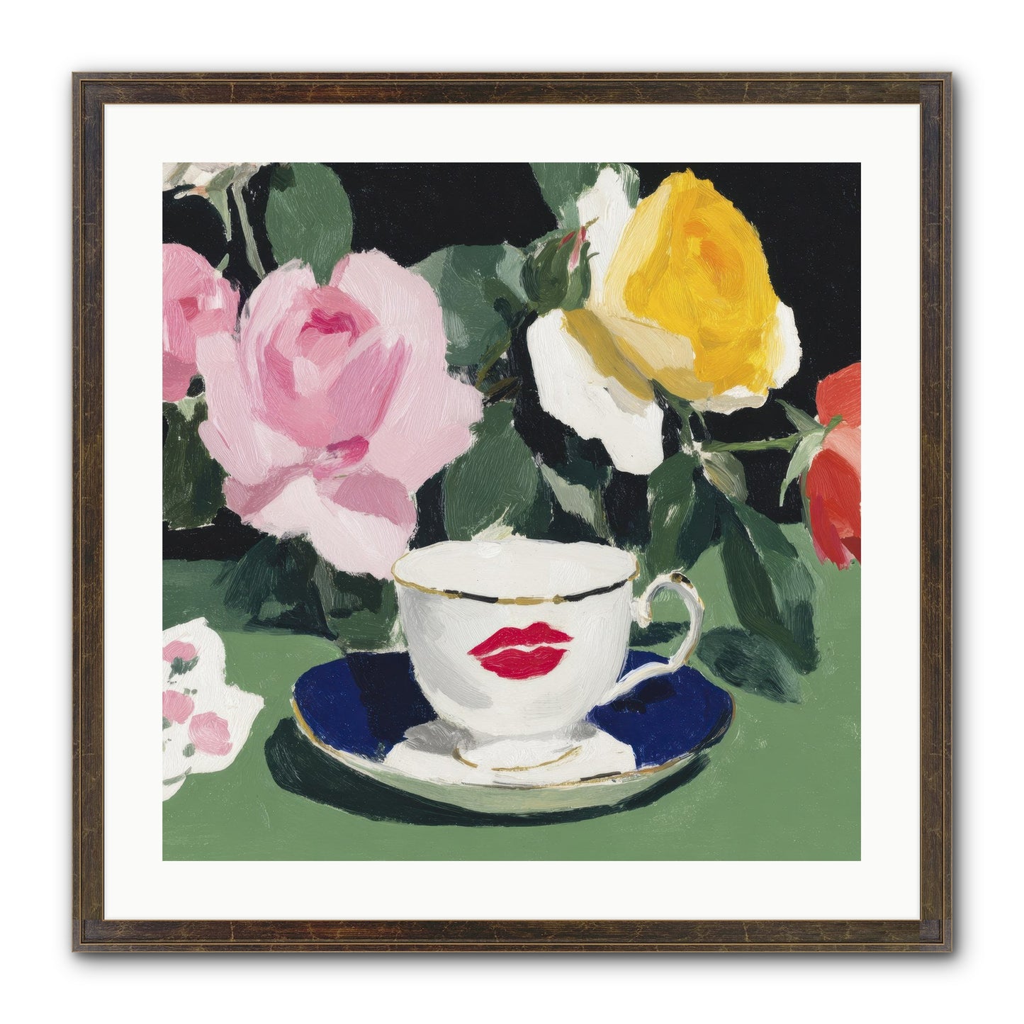 Between Love And Reverence Framed Print - Slimwoods Black/Gold 24x24