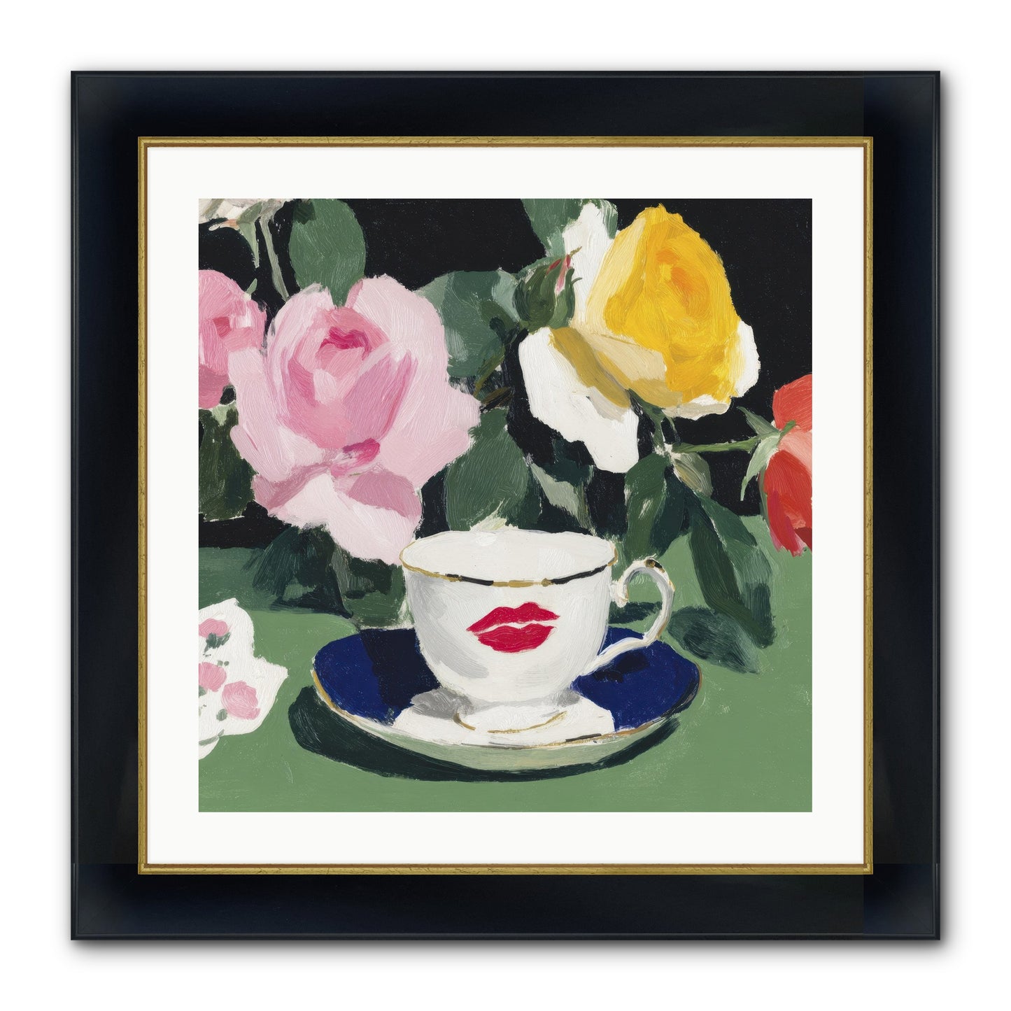 Between Love And Reverence Framed Print - Wide Black w/Gold 24x24