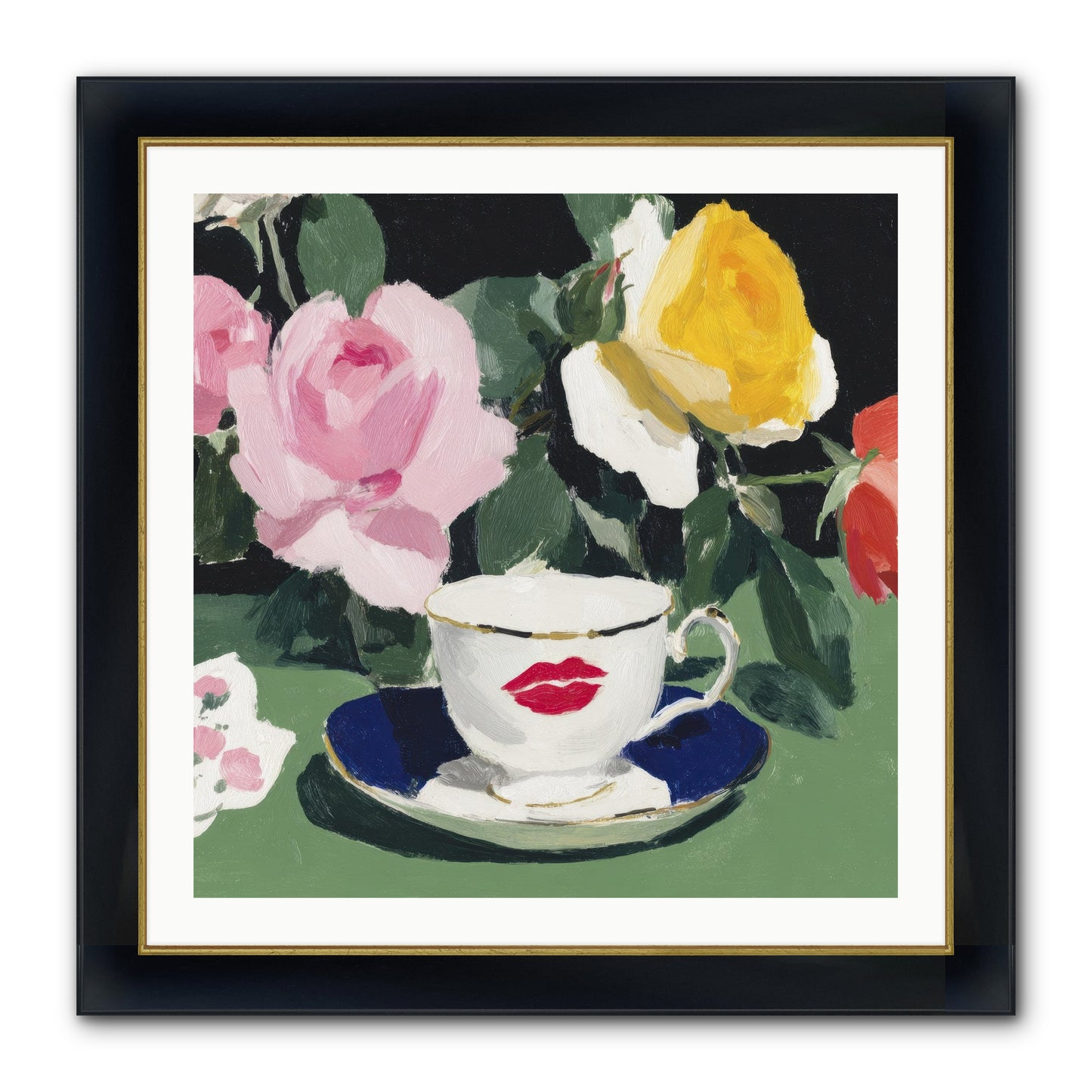 Between Love And Reverence Framed Print - Wide Black w/Gold 30x30