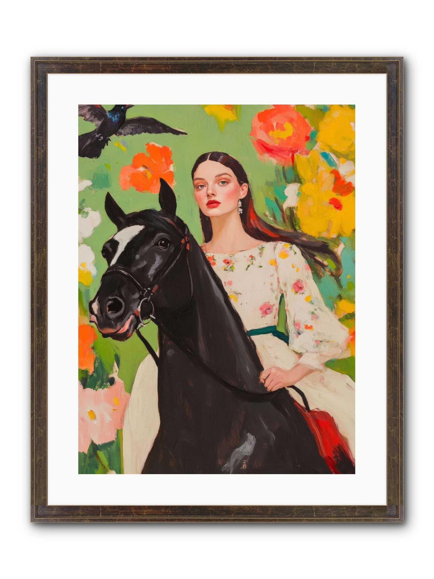 Between Rose Gates Framed Print - Slimwoods Black/Gold 18x24