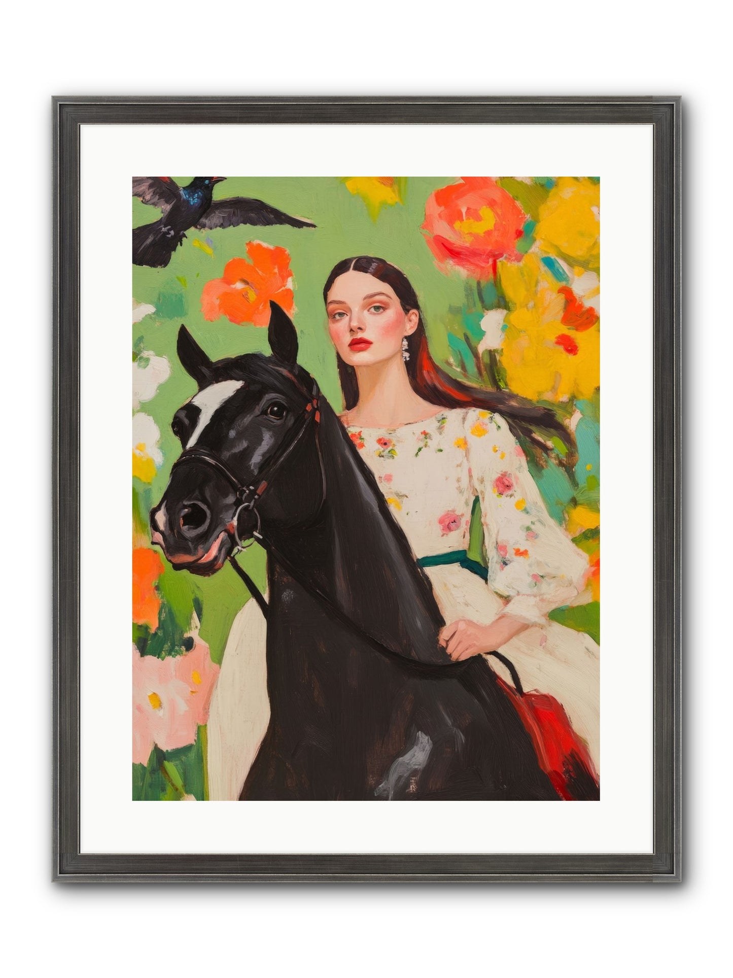 Between Rose Gates Framed Print - Slimwoods Black/Silver 18x24