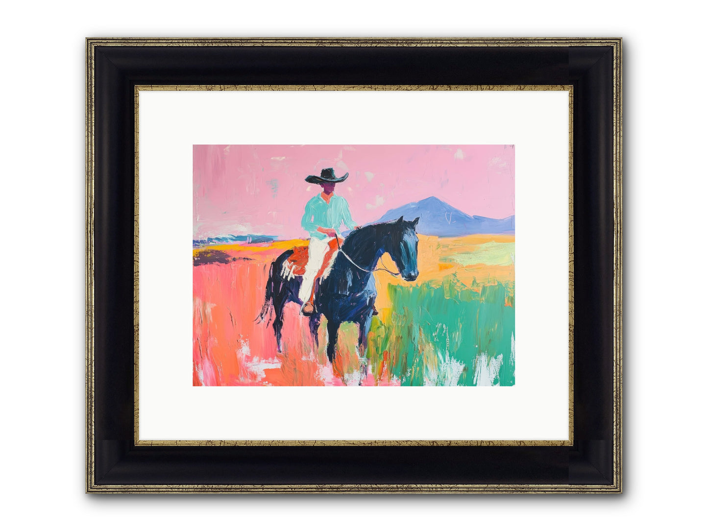 Between Things Framed Print - Black & Gold 12x9