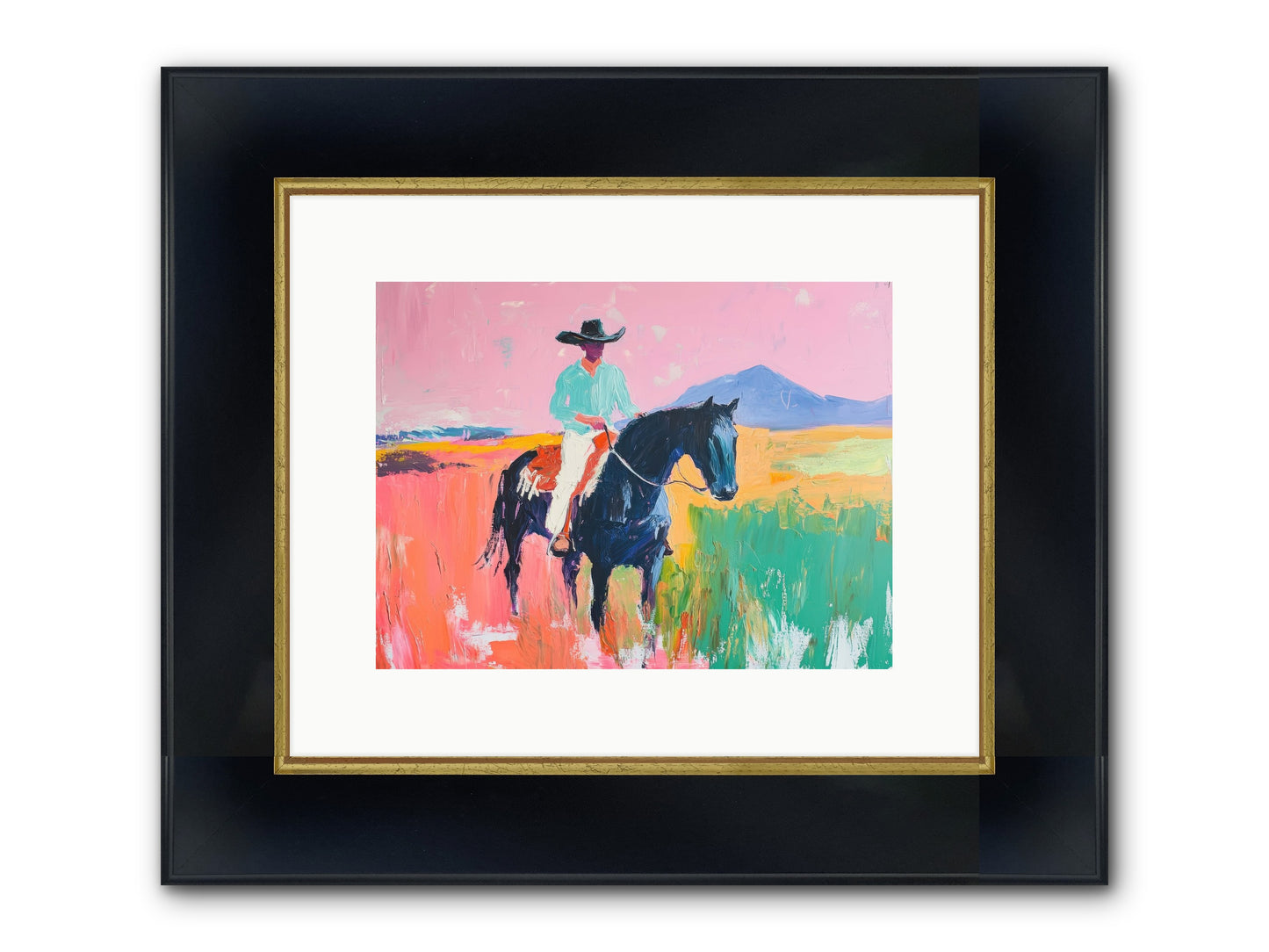 Between Things Framed Print - Wide Black w/Gold 12x9