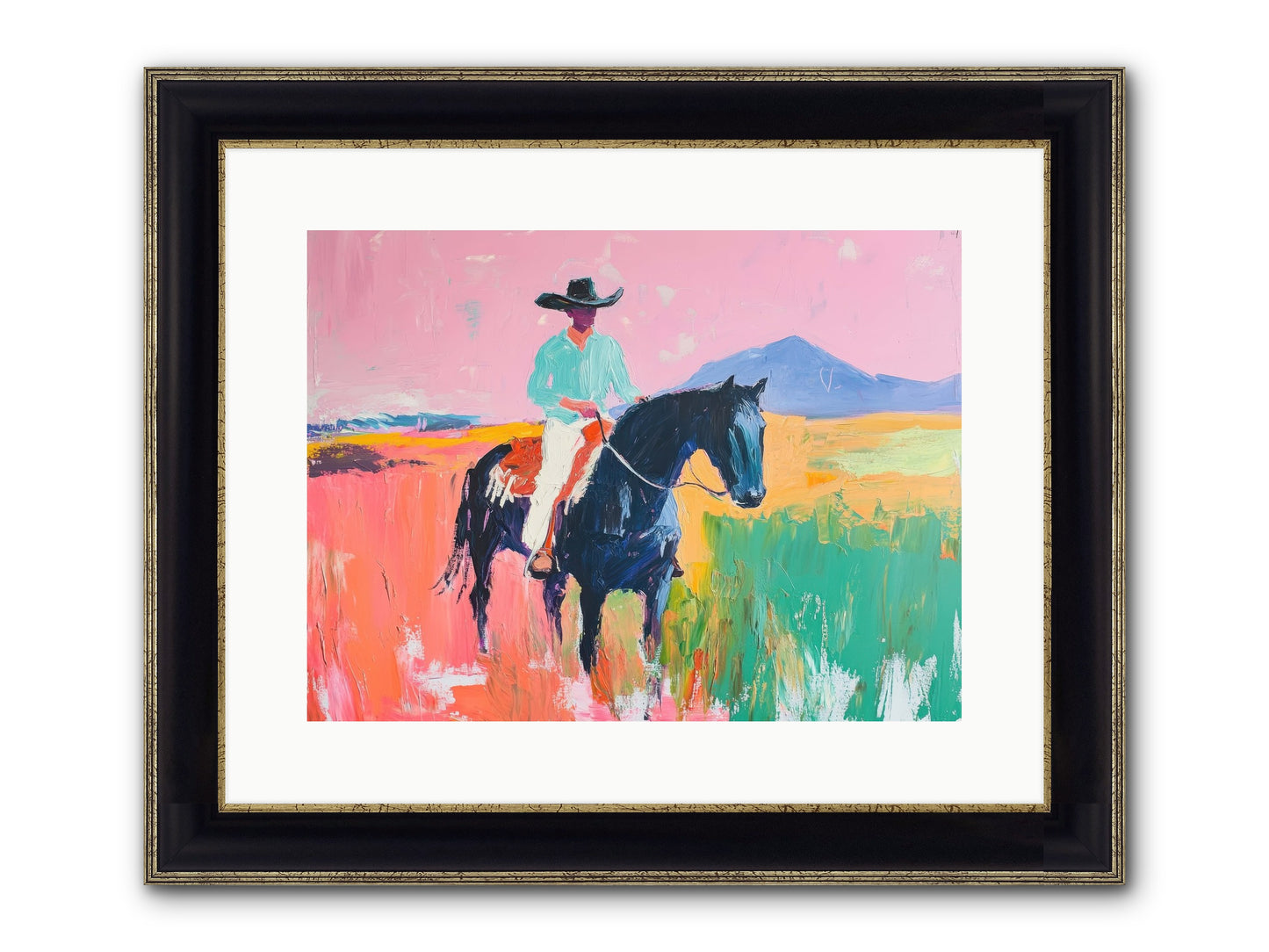 Between Things Framed Print - Black & Gold 16x12
