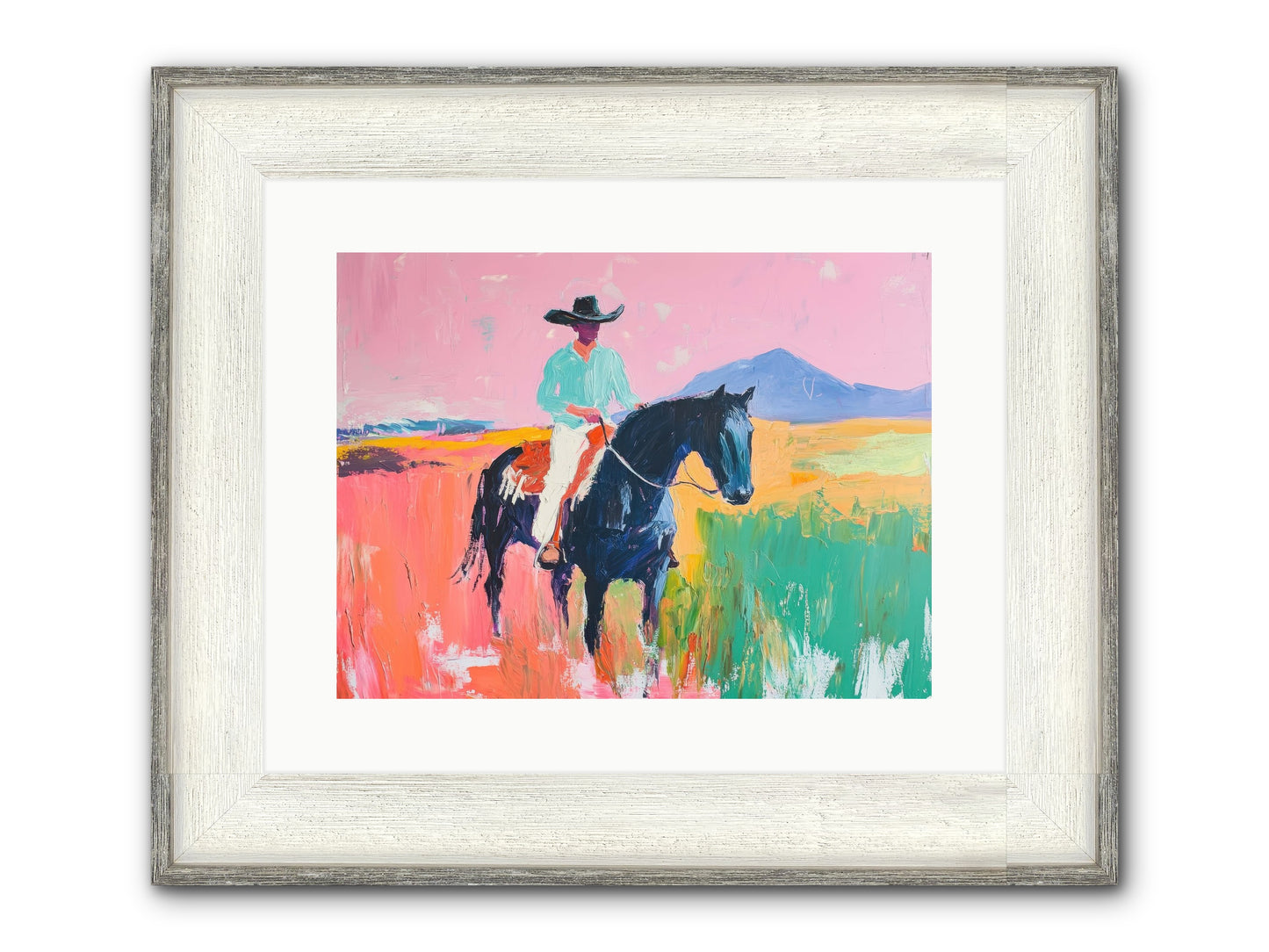 Between Things Framed Print - Driftwood White 16x12