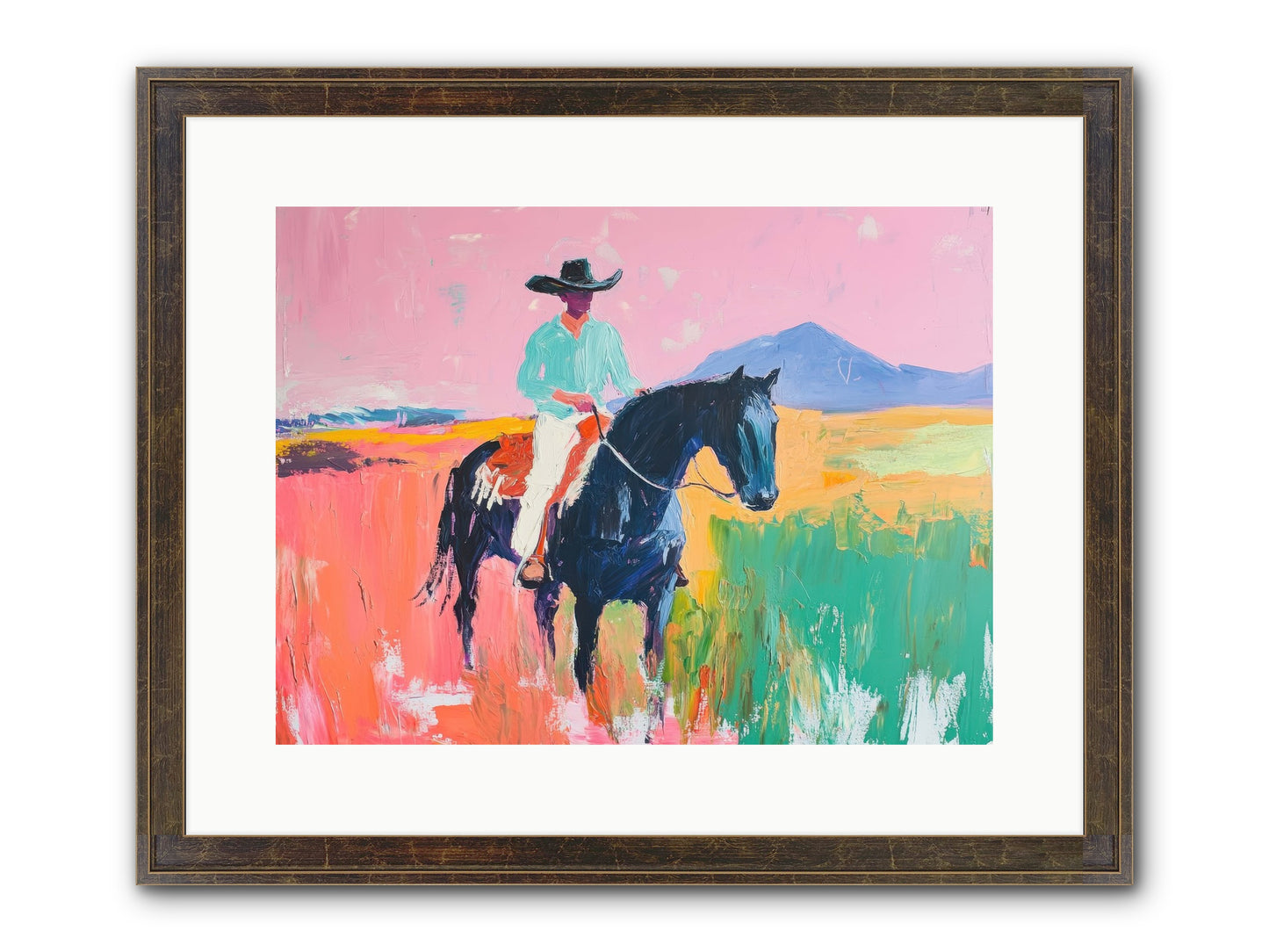 Between Things Framed Print - Slimwoods Black/Gold 16x12