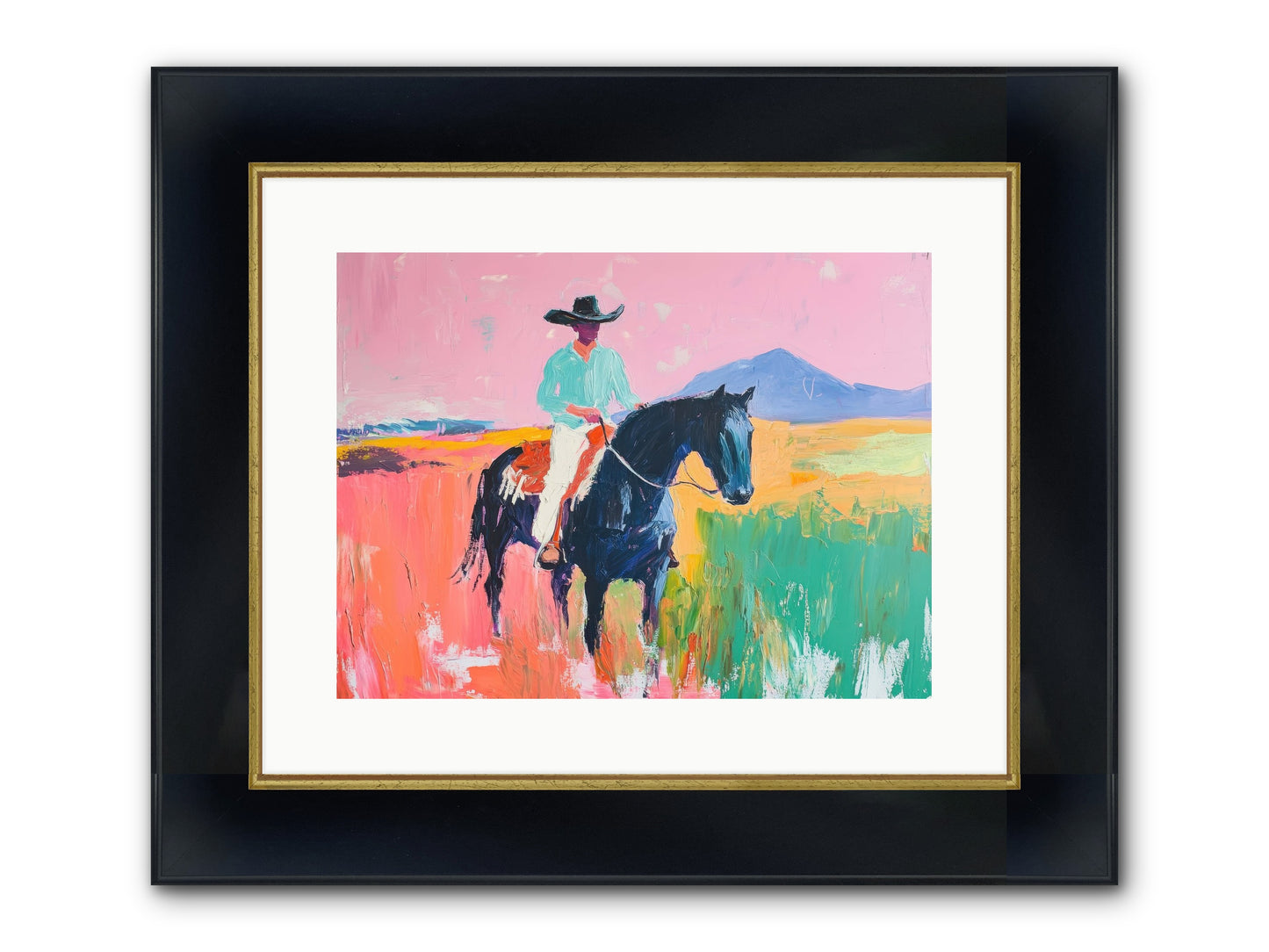 Between Things Framed Print - Wide Black w/Gold 16x12