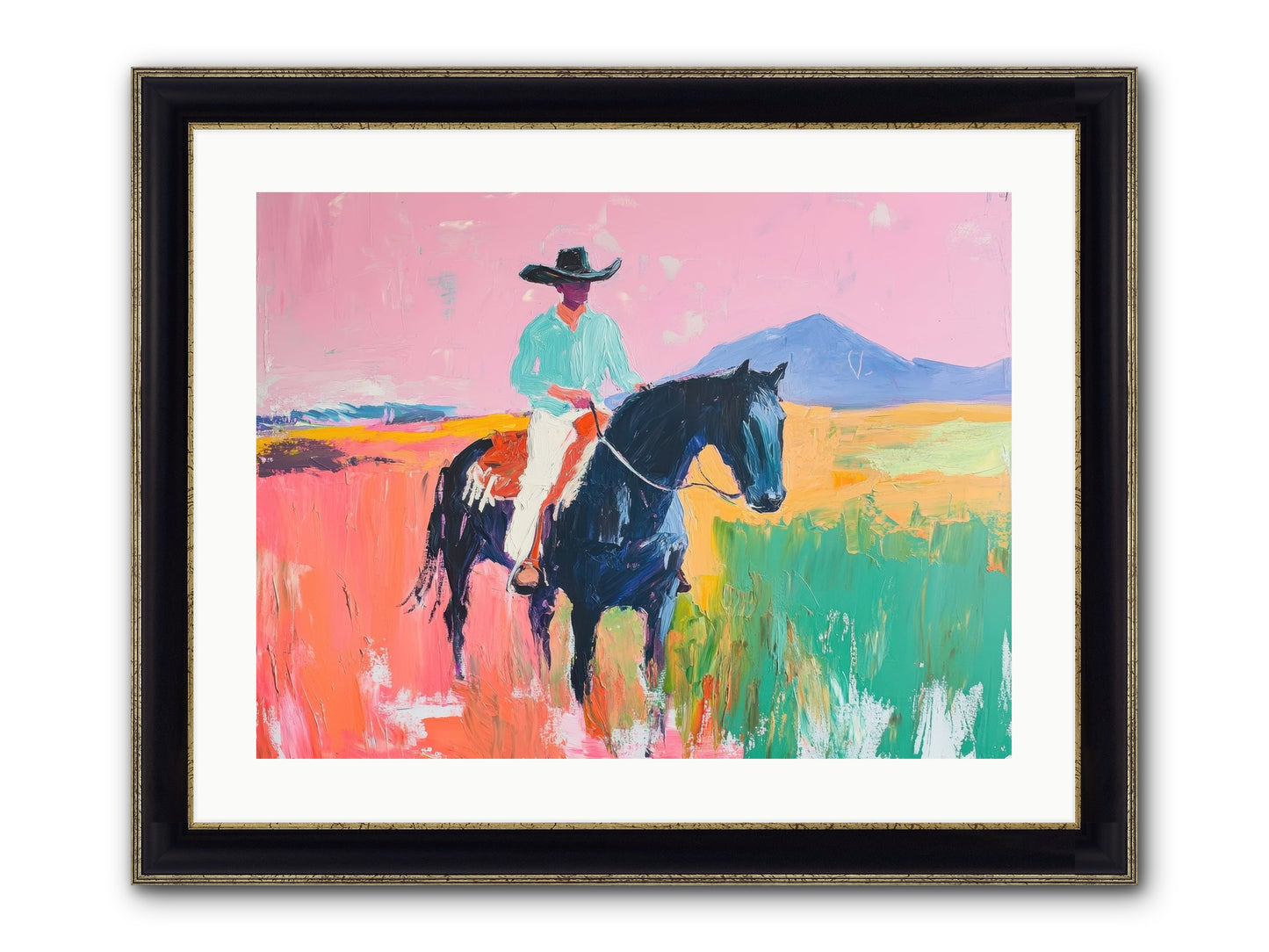 Between Things Framed Print - Black & Gold 24x18