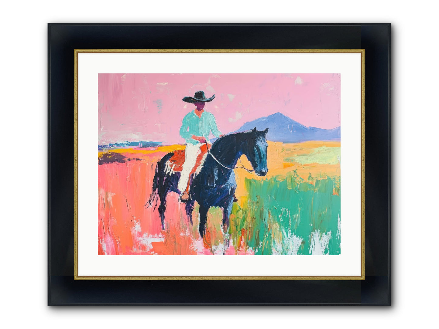Between Things Framed Print - Wide Black w/Gold 24x18