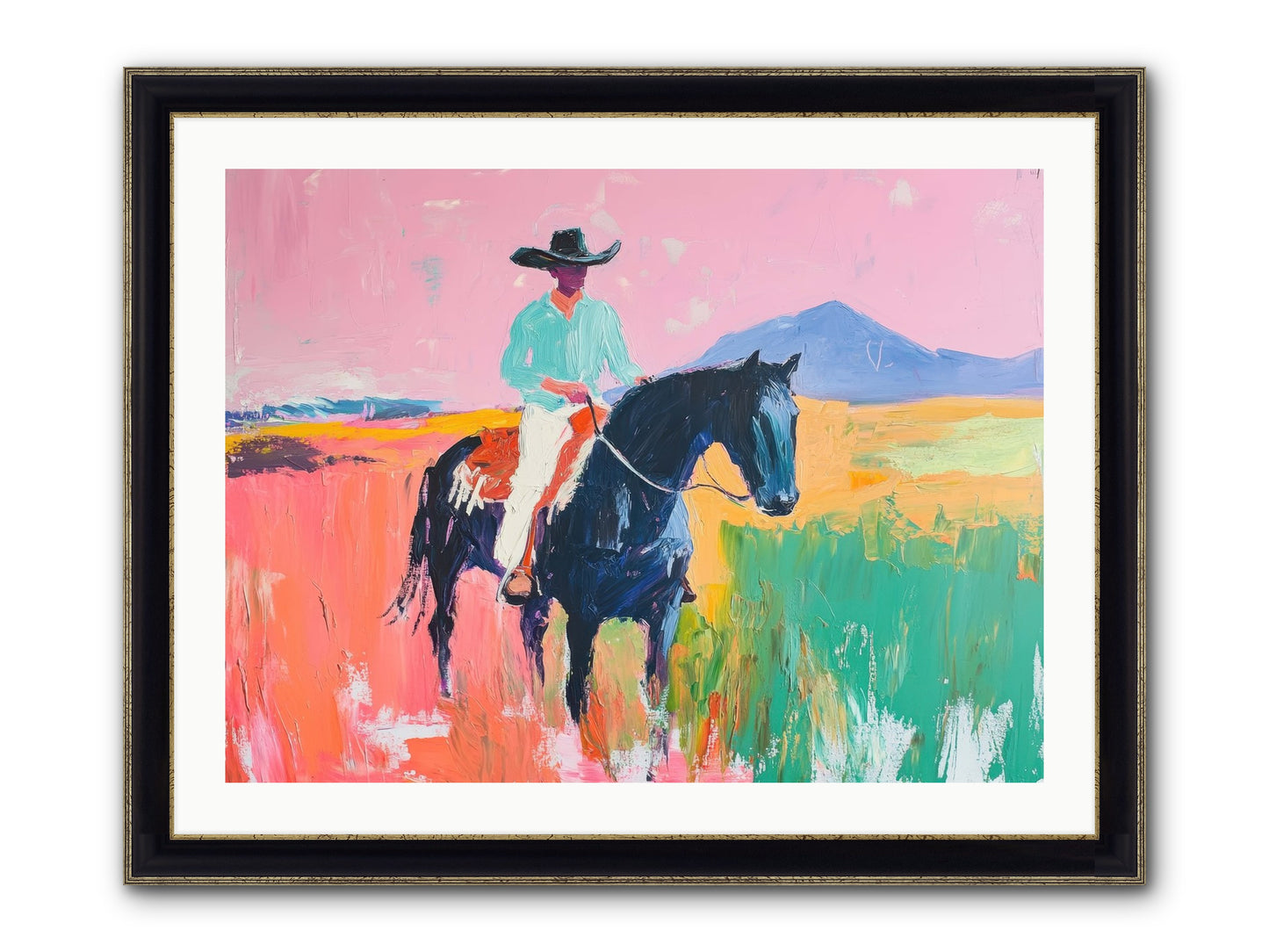 Between Things Framed Print - Black & Gold 32x24