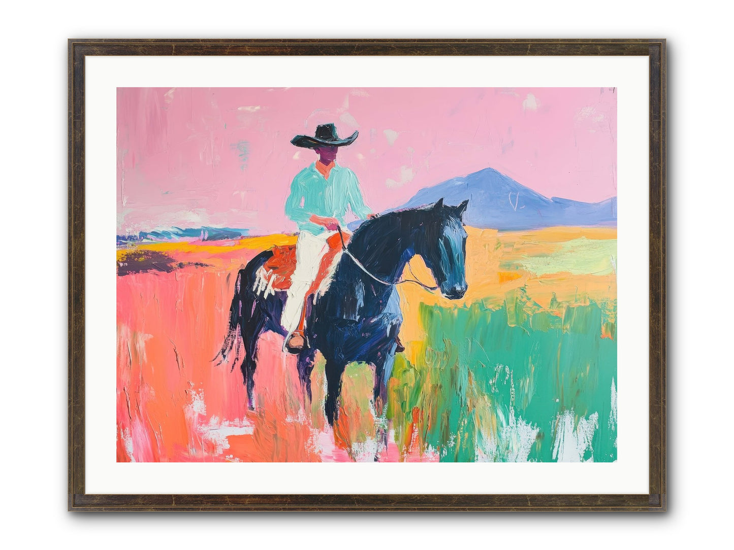 Between Things Framed Print - Slimwoods Black/Gold 32x24