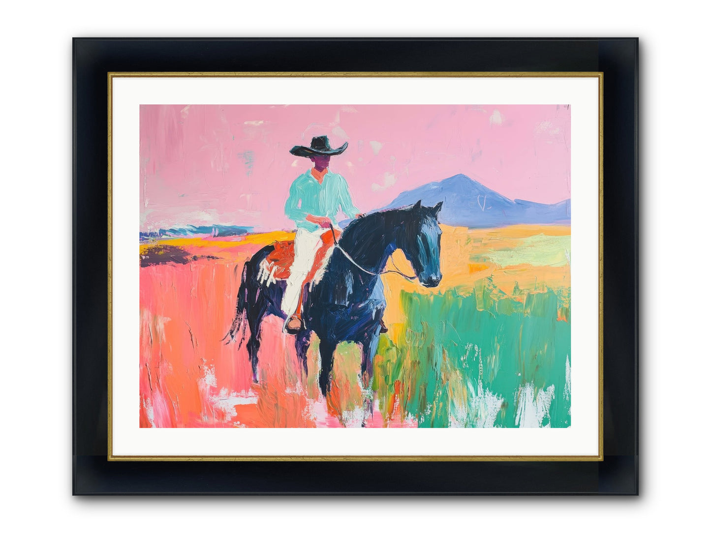 Between Things Framed Print - Wide Black w/Gold 32x24