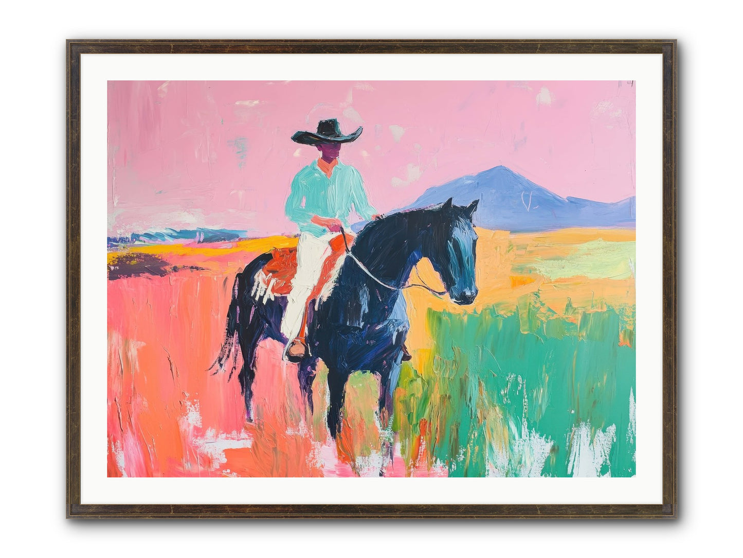 Between Things Framed Print - Slimwoods Black/Gold 40x30