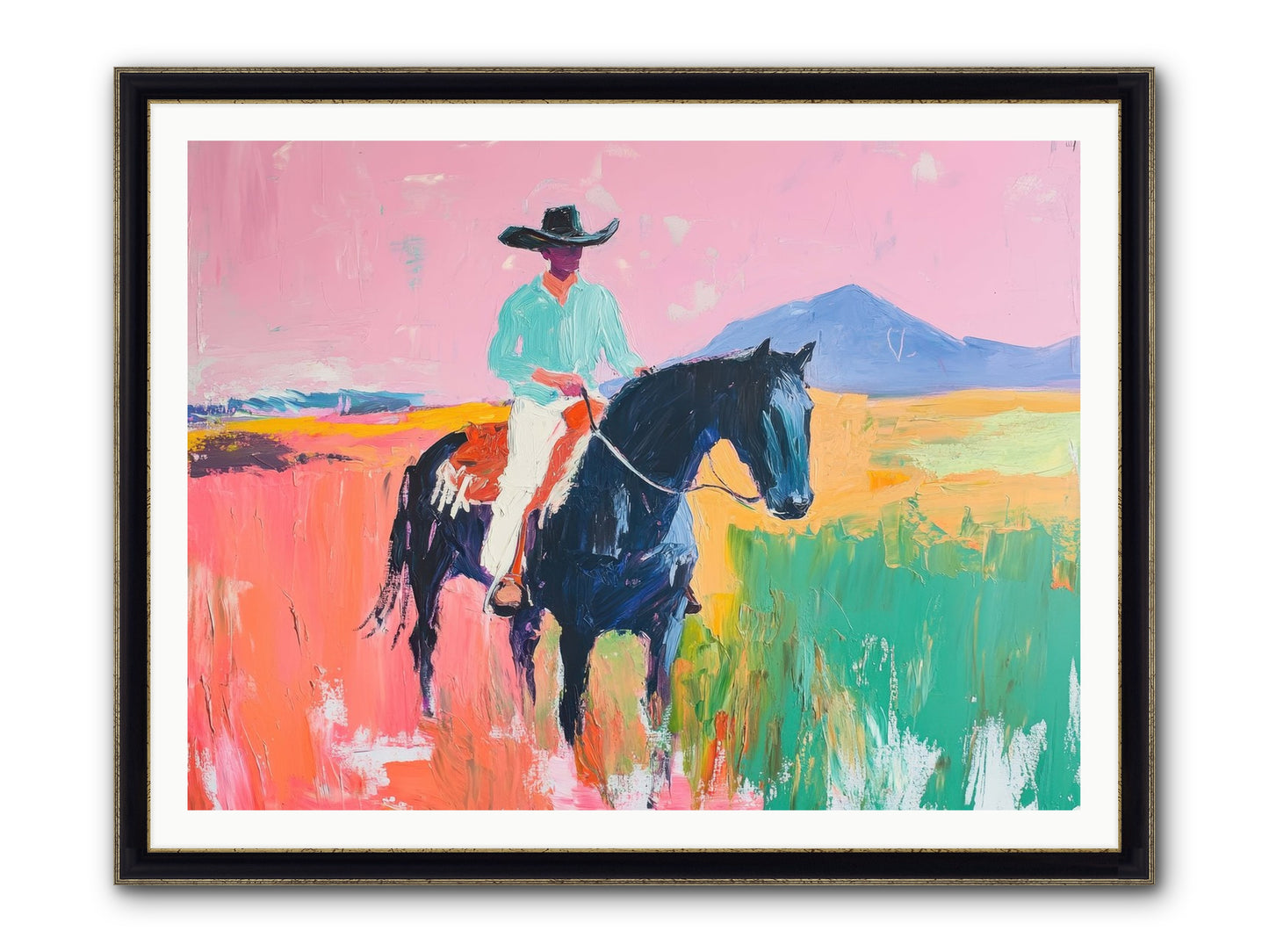 Between Things Framed Print - Black & Gold 48x36