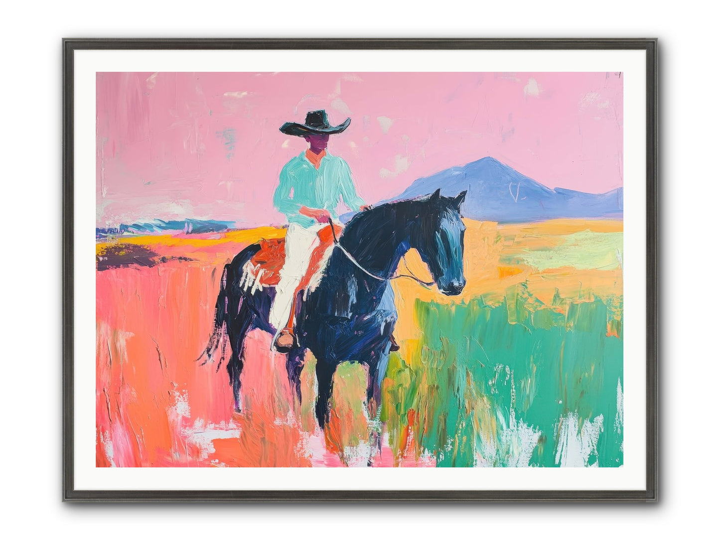 Between Things Framed Print - Slimwoods Black/Silver 48x36