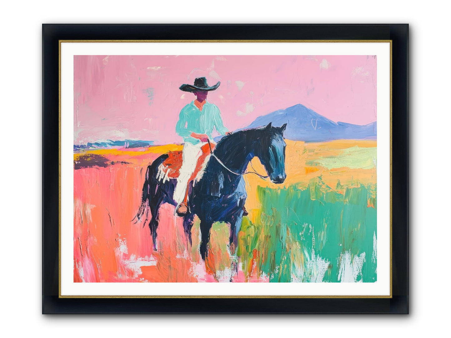 Between Things Framed Print - Wide Black w/Gold 48x36