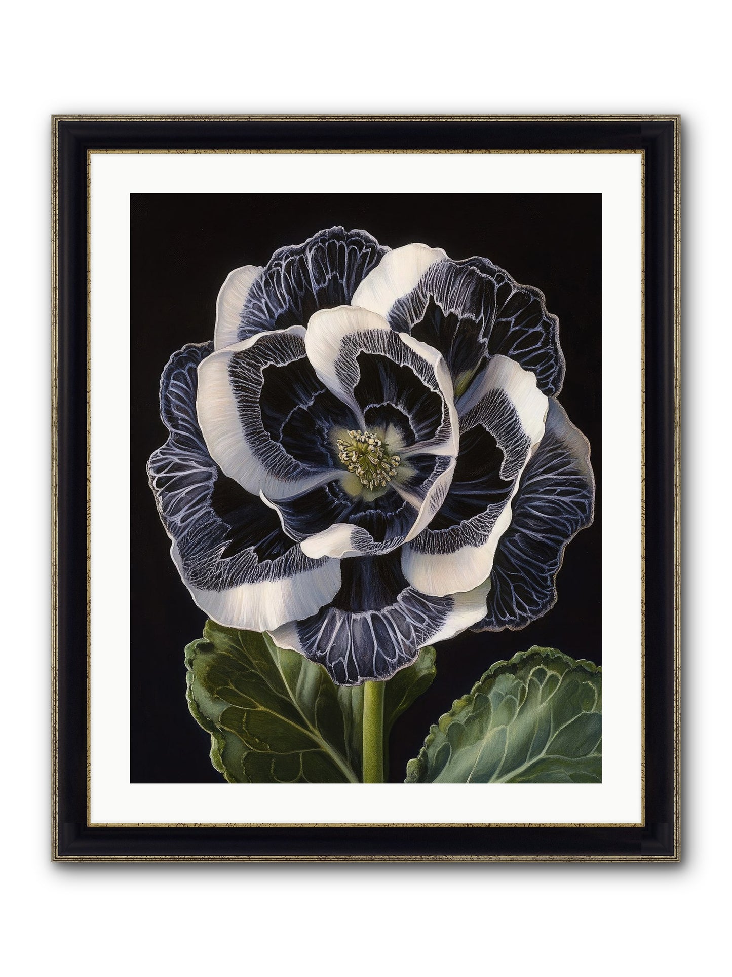 Between Sleep & Sky Framed Print - Black & Gold 24x30