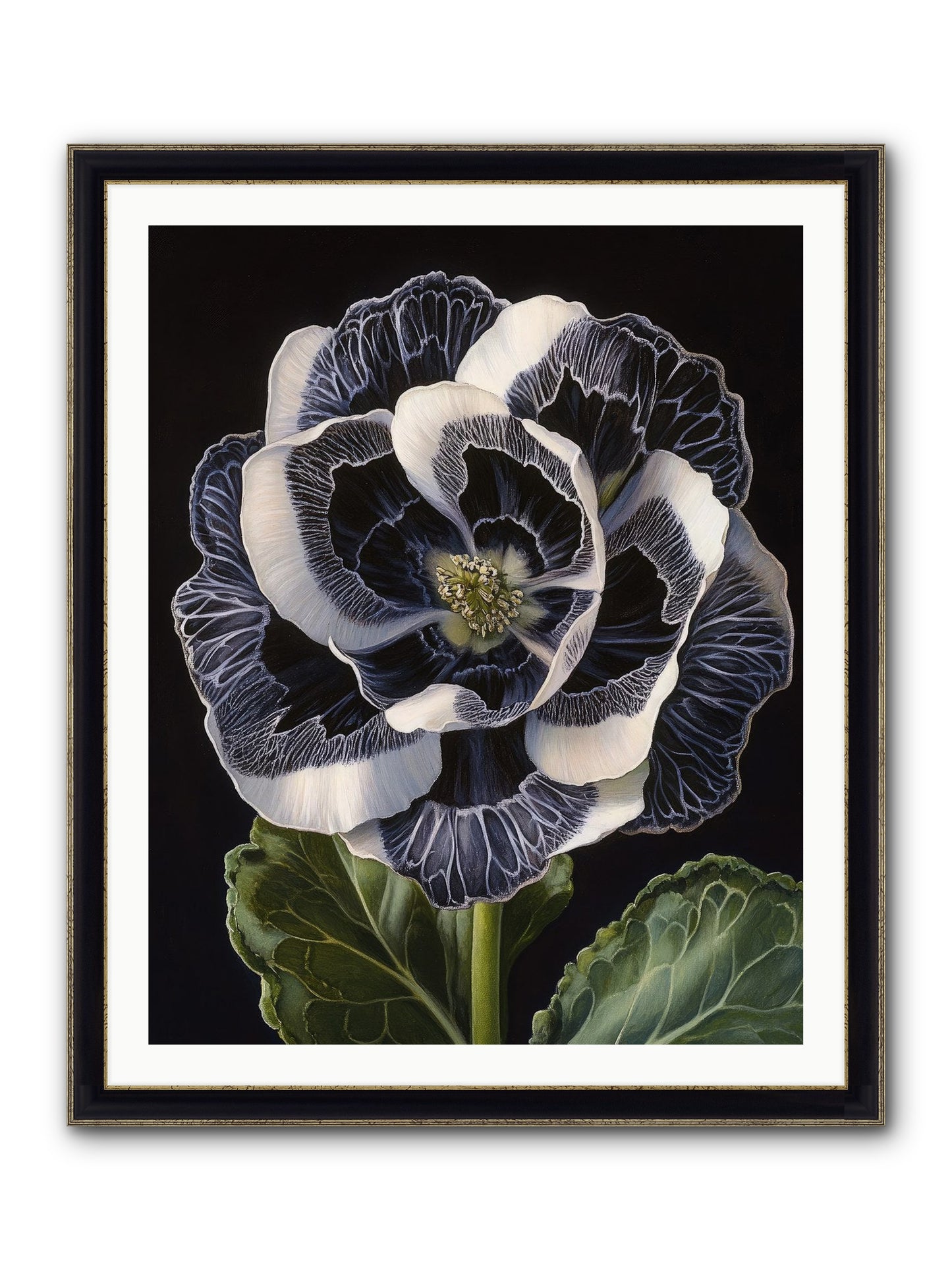 Between Sleep & Sky Framed Print - Black & Gold 32x40
