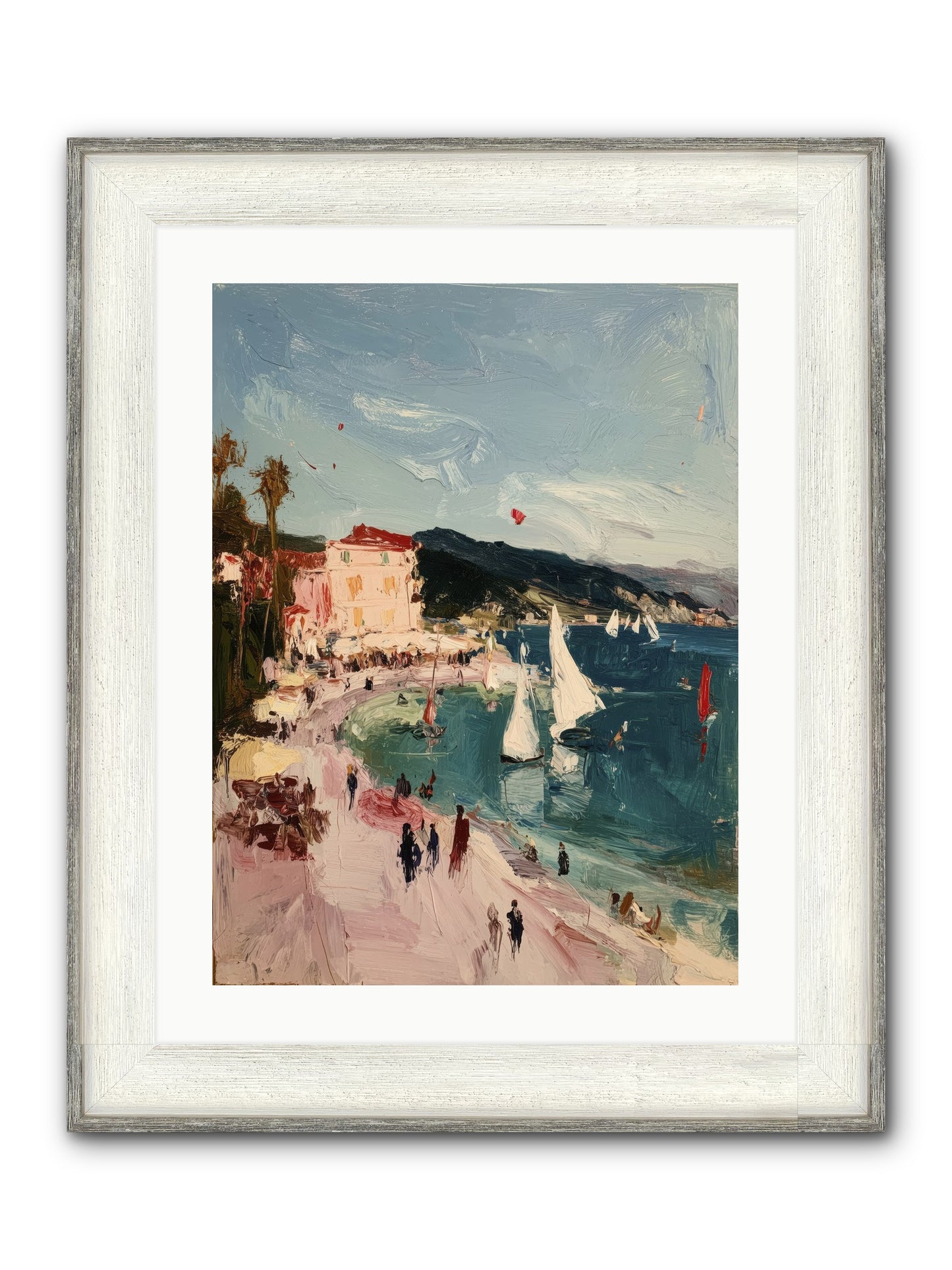 Between Soul And Sea Framed Print - Driftwood White 18x24