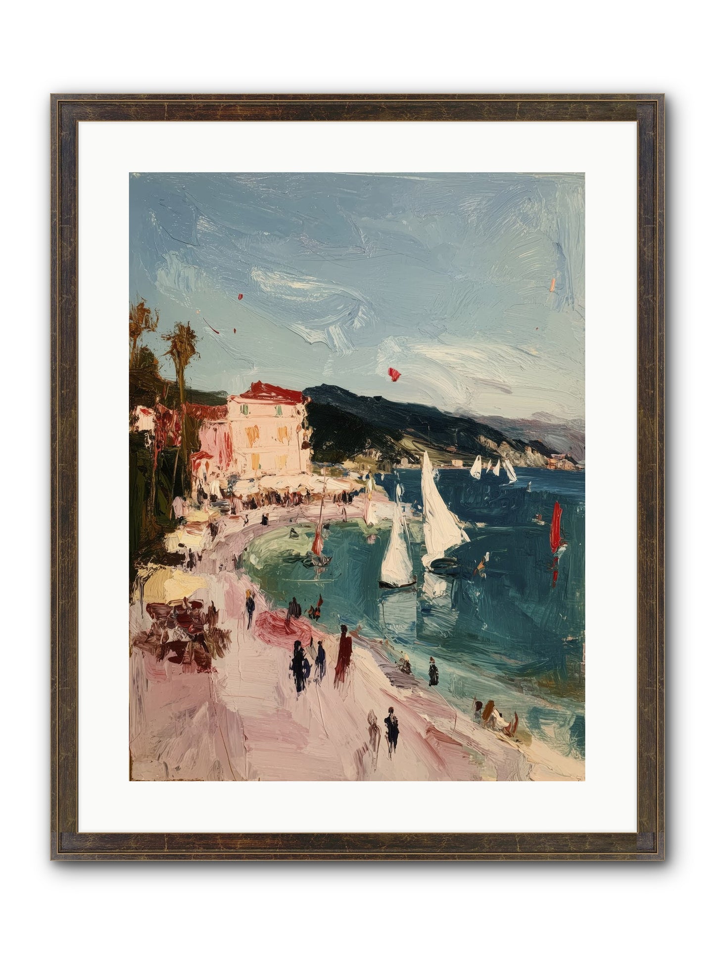 Between Soul And Sea Framed Print - Slimwoods Black/Gold 18x24