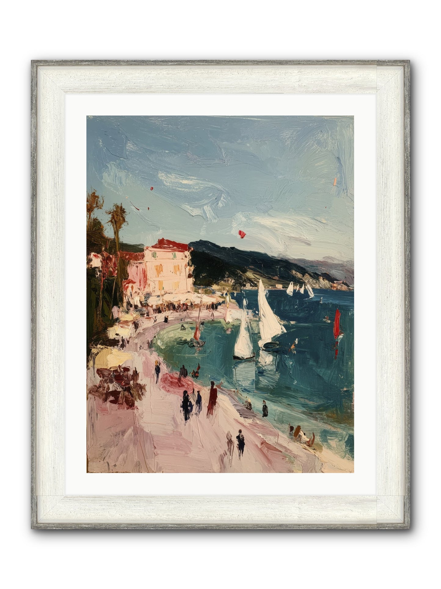 Between Soul And Sea Framed Print - Driftwood White 24x32