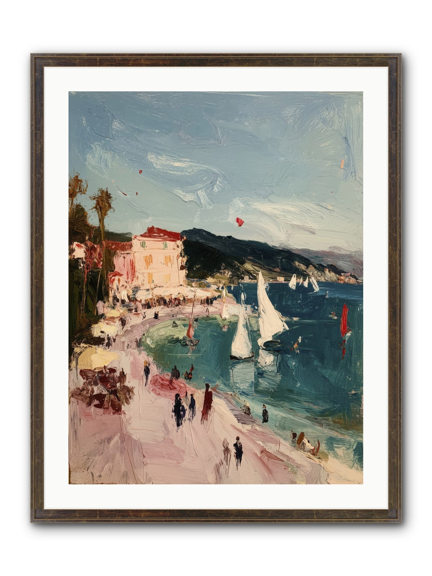 Between Soul And Sea Framed Print - Slimwoods Black/Gold 24x32