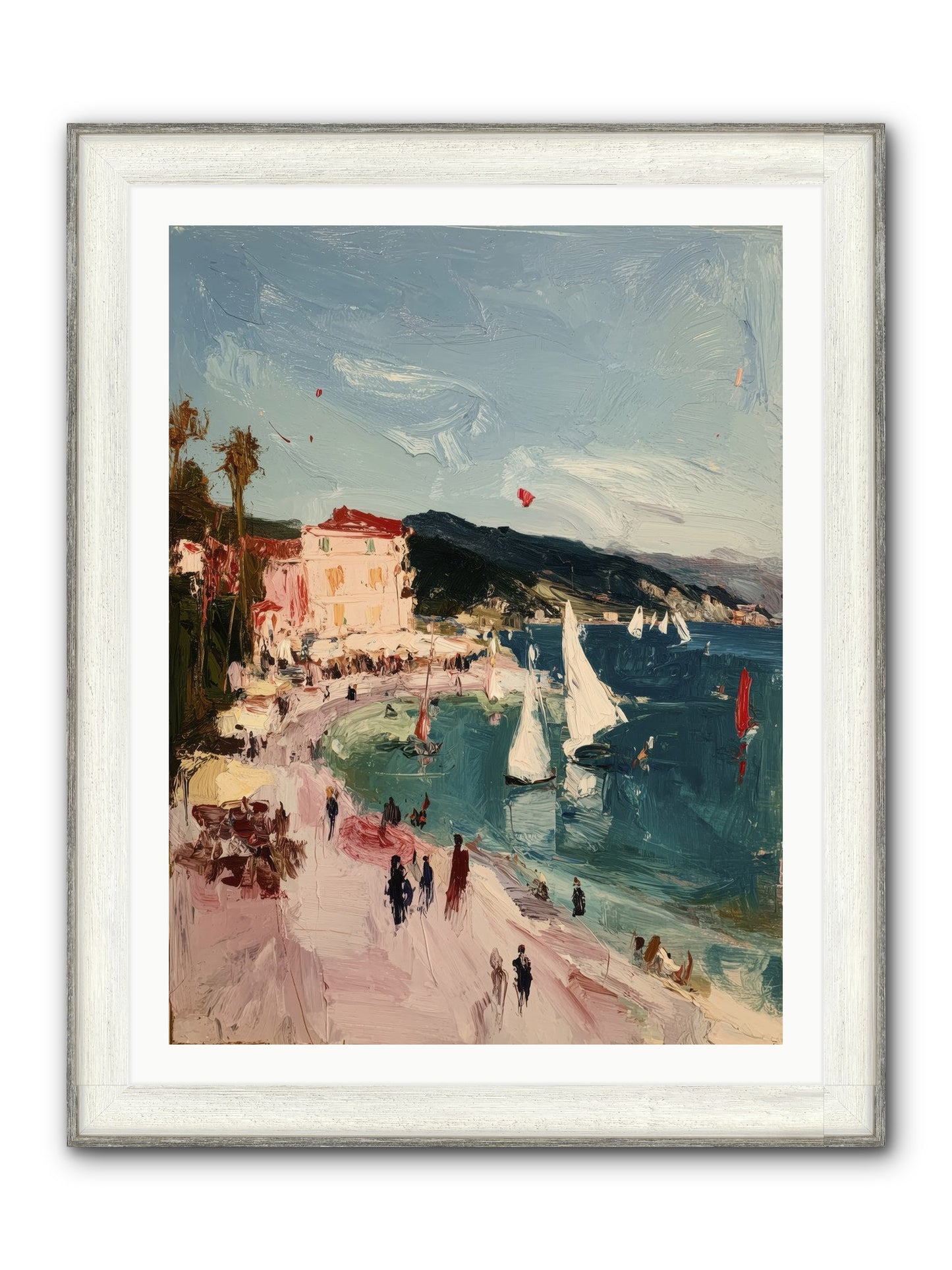 Between Soul And Sea Framed Print - Driftwood White 30x40