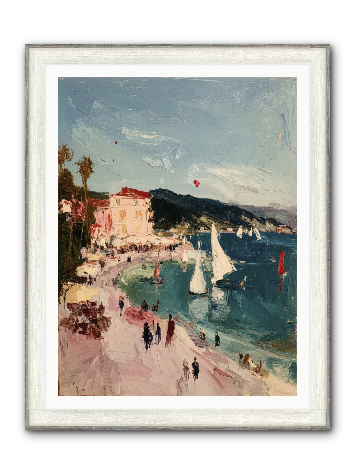 Between Soul And Sea Framed Print - Driftwood White 36x48