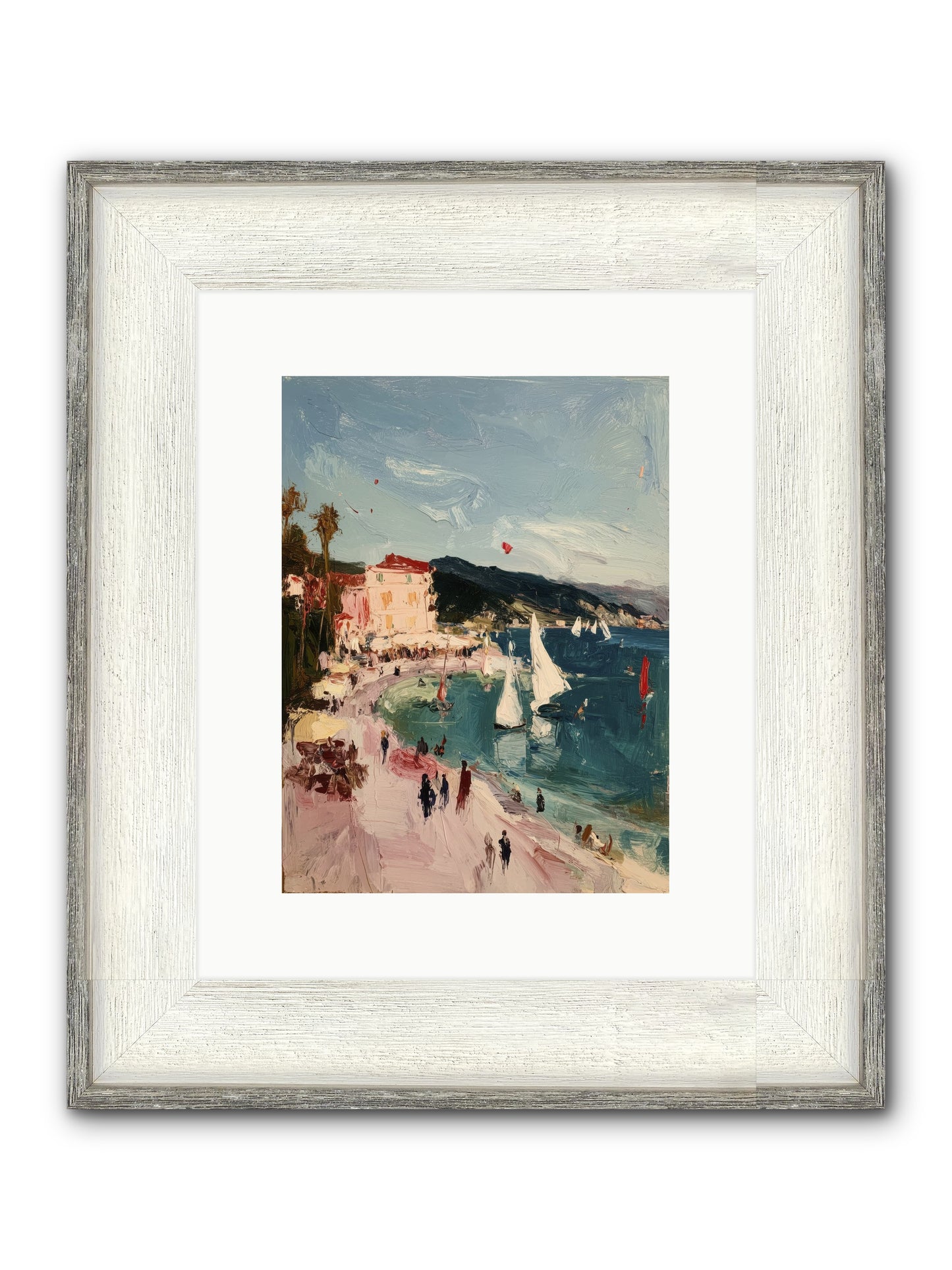 Between Soul And Sea Framed Print - Driftwood White 9x12