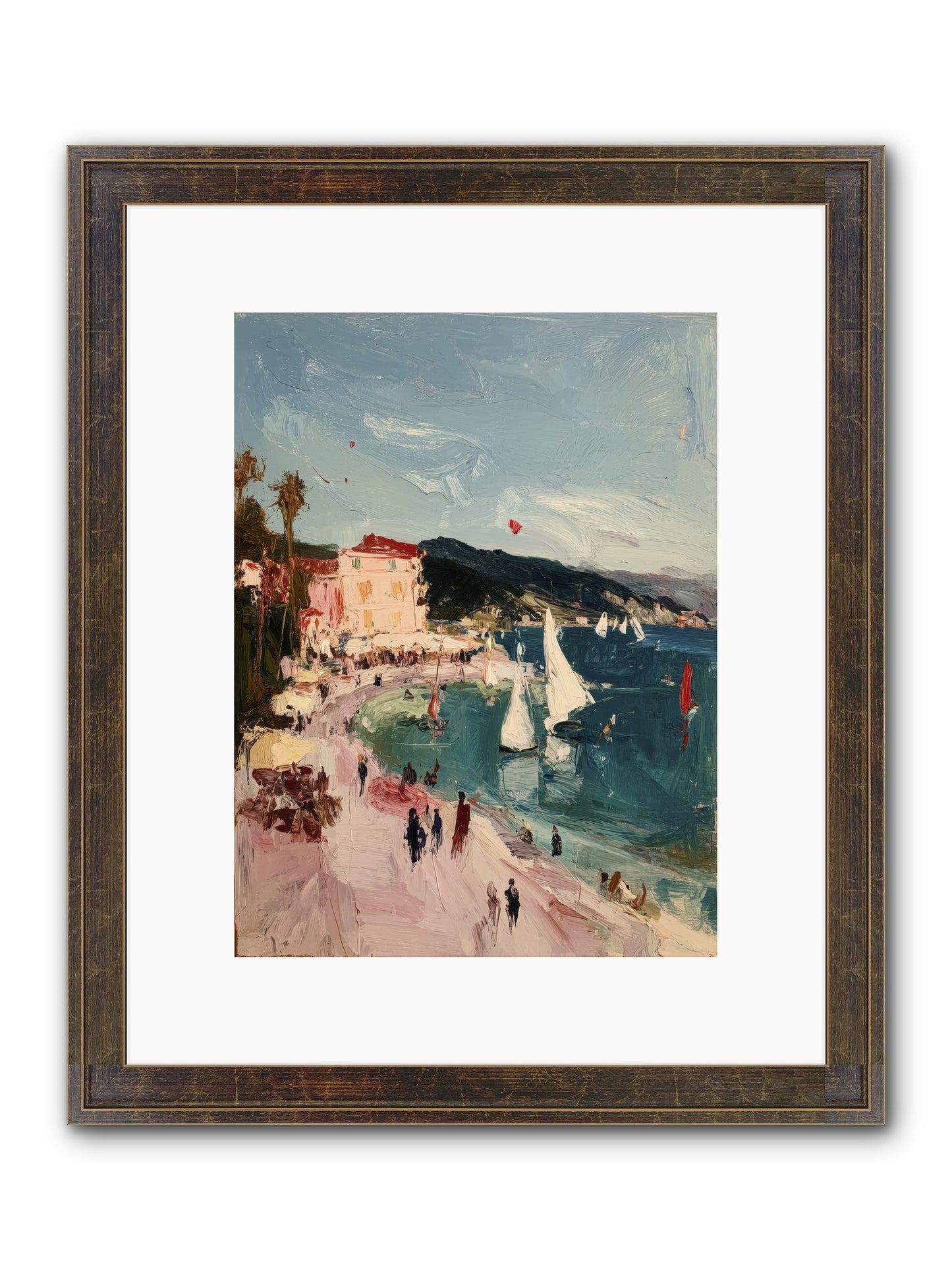 Between Soul And Sea Framed Print - Slimwoods Black/Gold 9x12