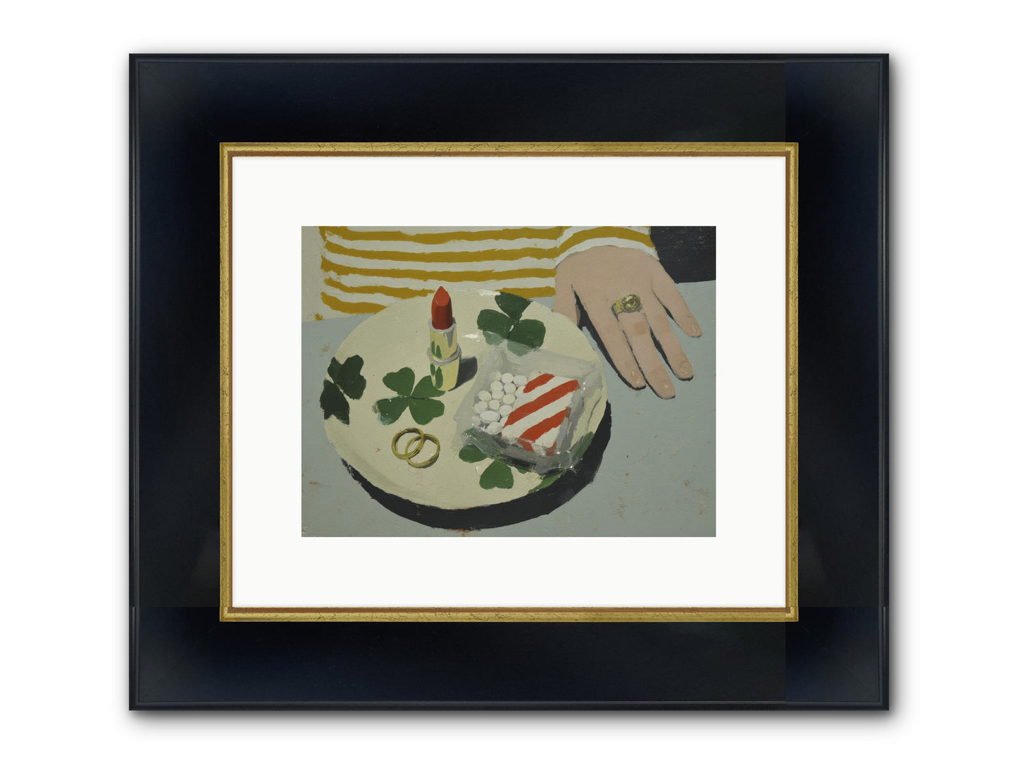 Between Sweetness And Adornment Framed Print - Wide Black w/Gold 12x9