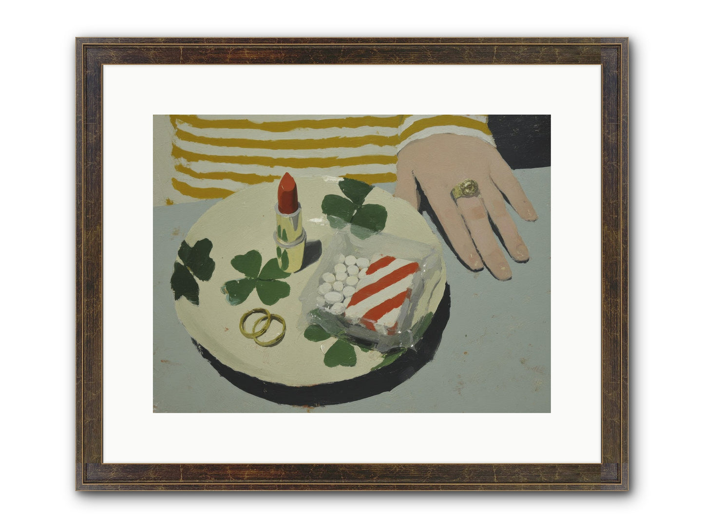 Between Sweetness And Adornment Framed Print - Slimwoods Black/Gold 16x12