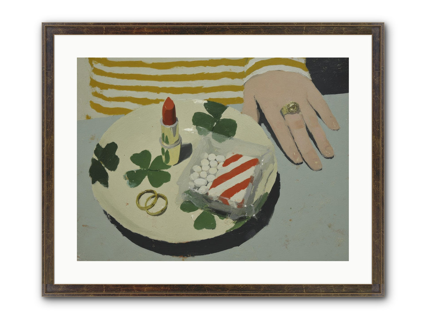 Between Sweetness And Adornment Framed Print - Slimwoods Black/Gold 24x18