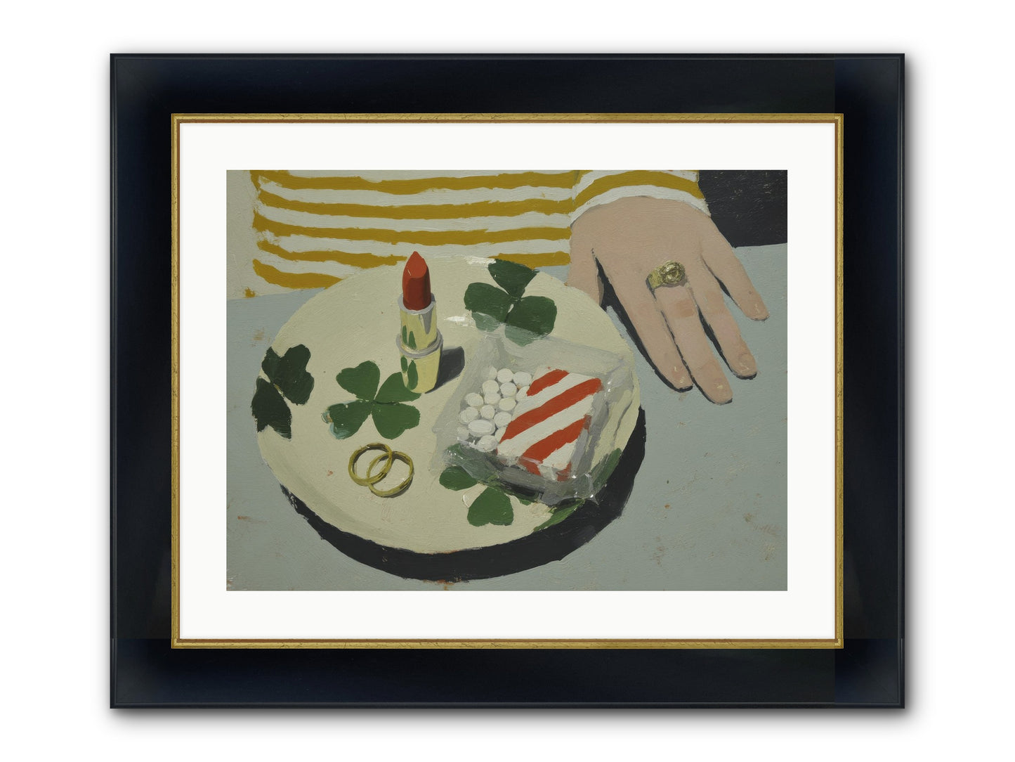Between Sweetness And Adornment Framed Print - Wide Black w/Gold 24x18