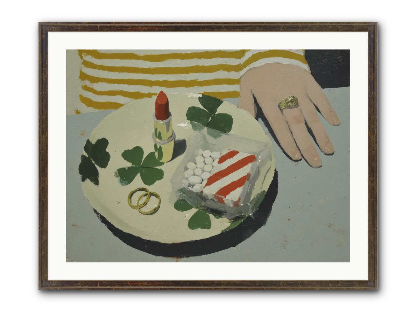 Between Sweetness And Adornment Framed Print - Slimwoods Black/Gold 32x24