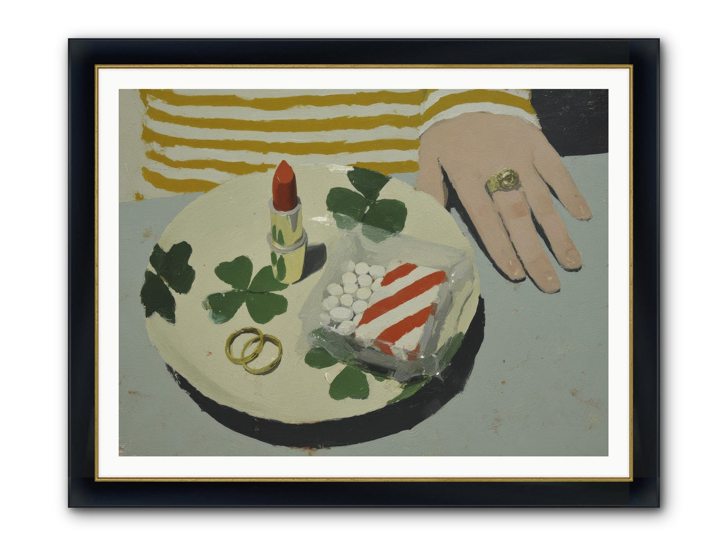 Between Sweetness And Adornment Framed Print - Wide Black w/Gold 48x36