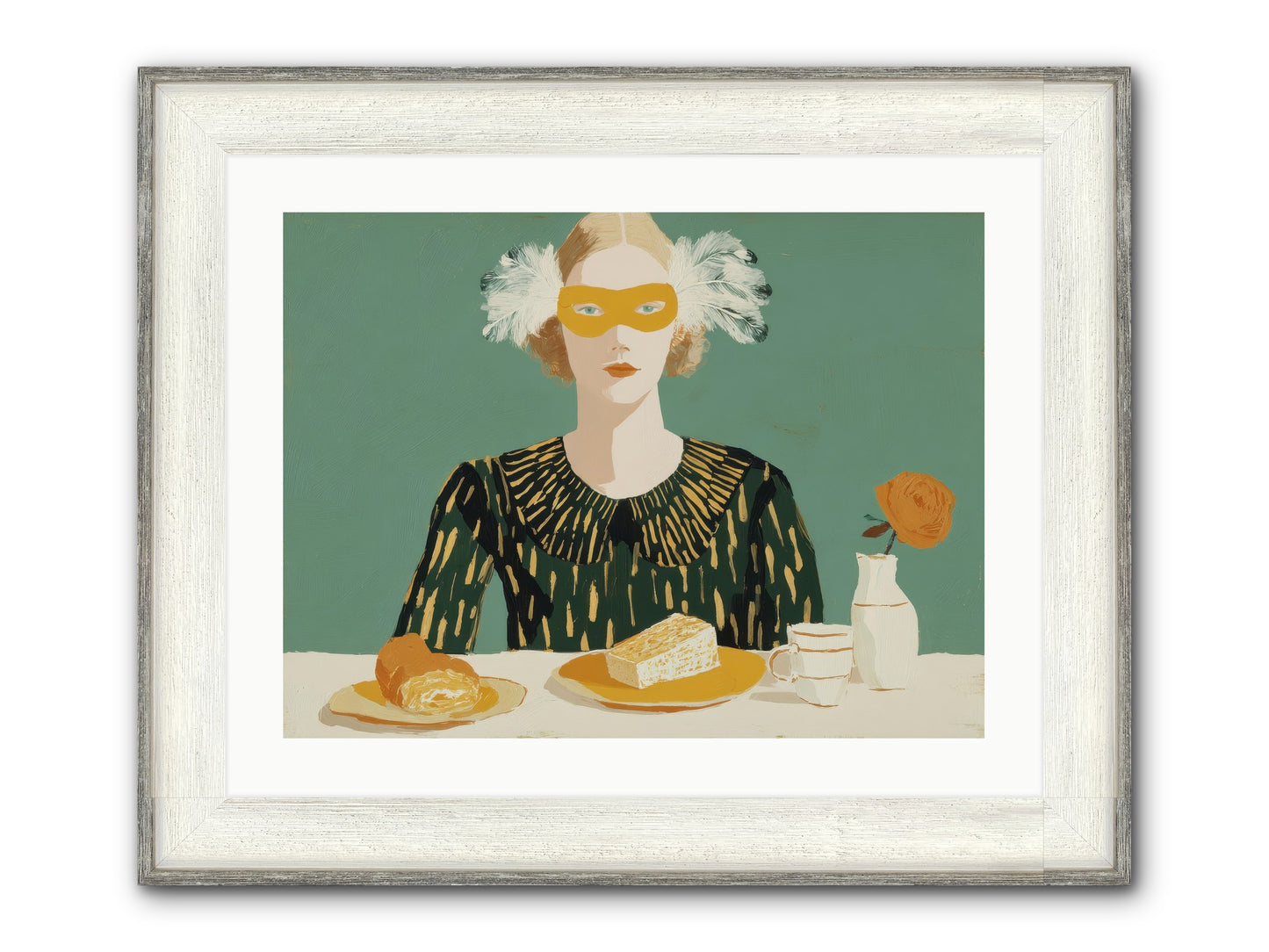 Between The Lines Framed Print - Driftwood White 24x18
