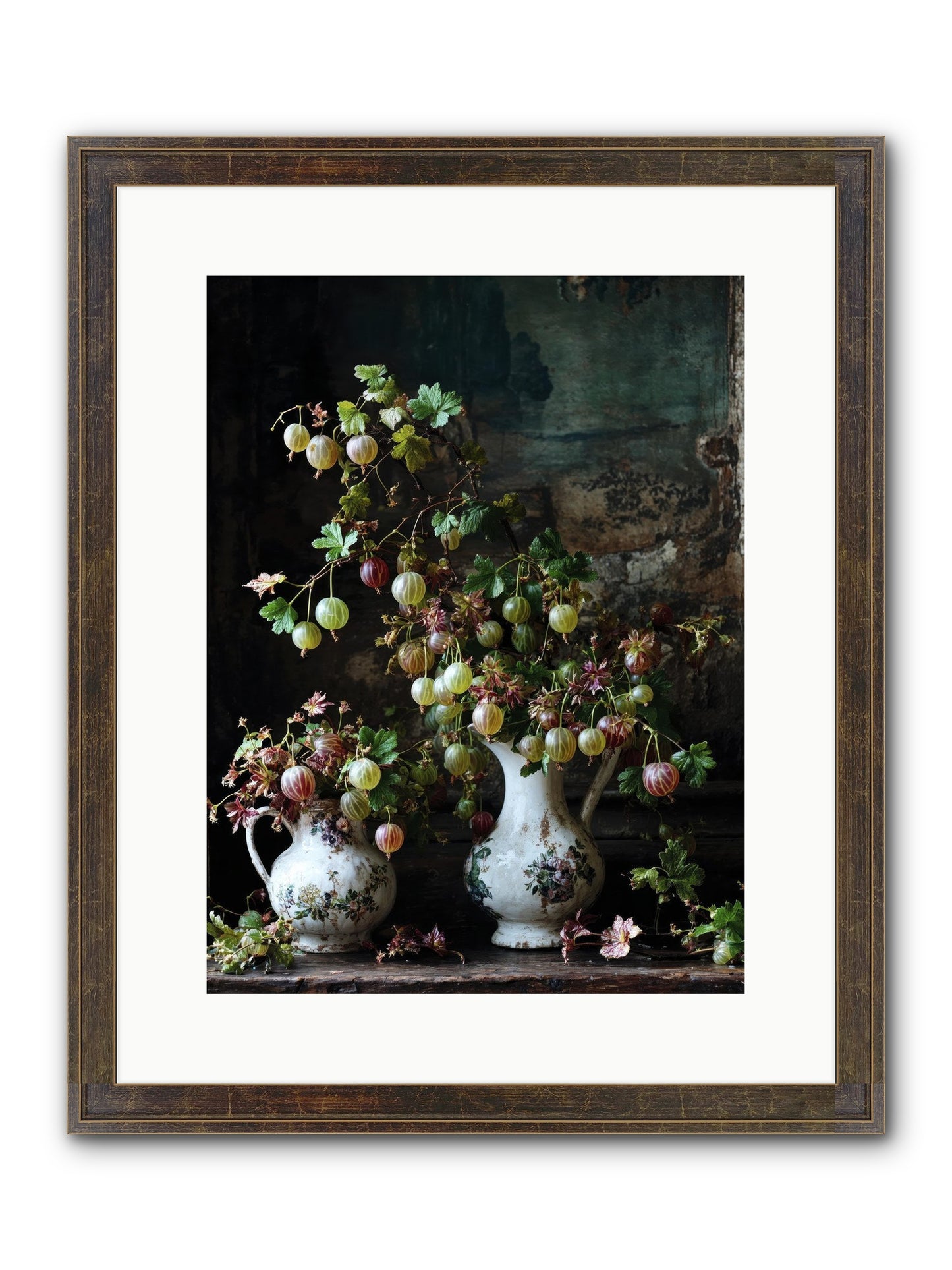 Between The Stars Framed Print - Slimwoods Black/Gold 12x16