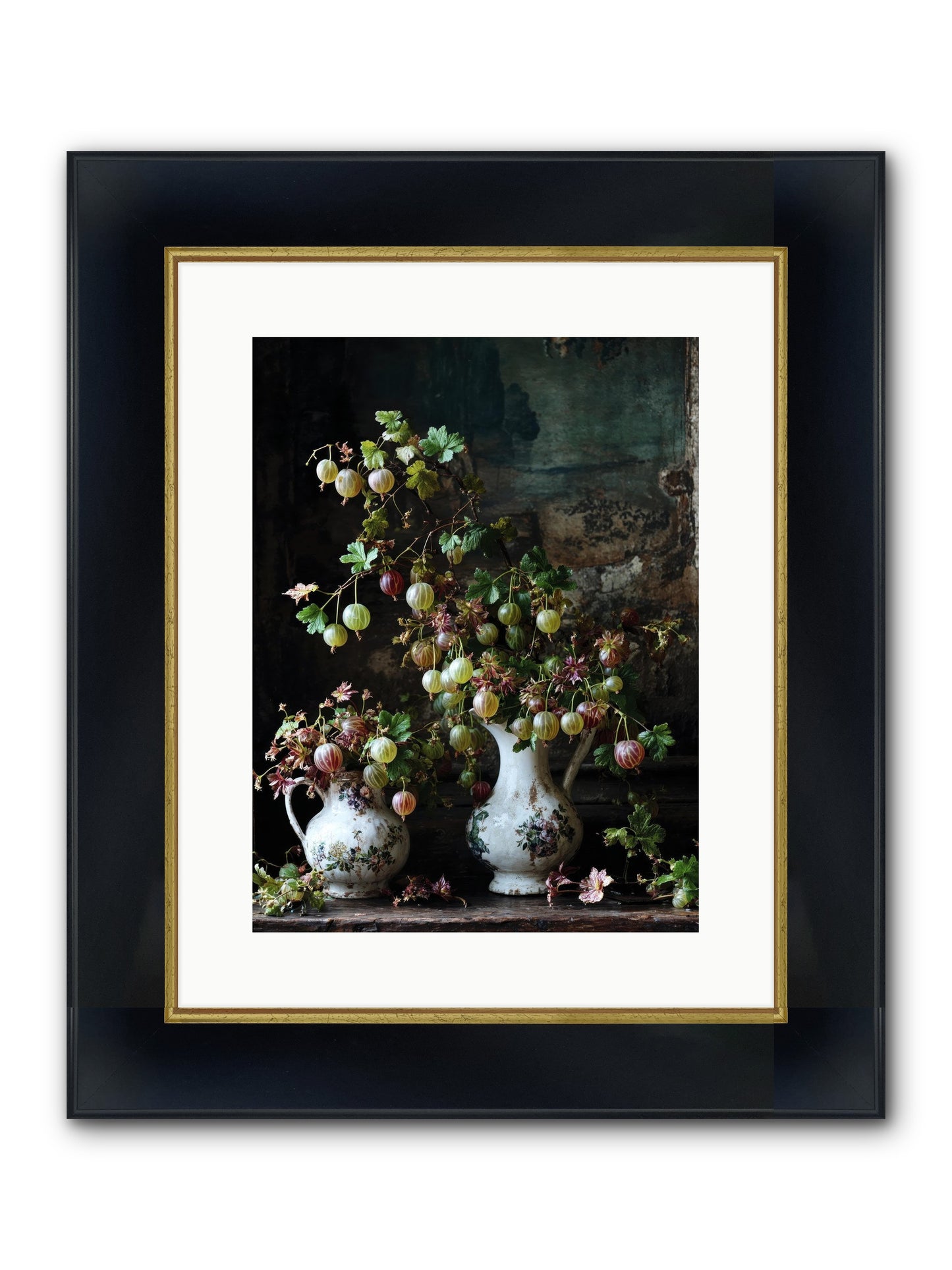 Between The Stars Framed Print - Wide Black w/Gold 12x16