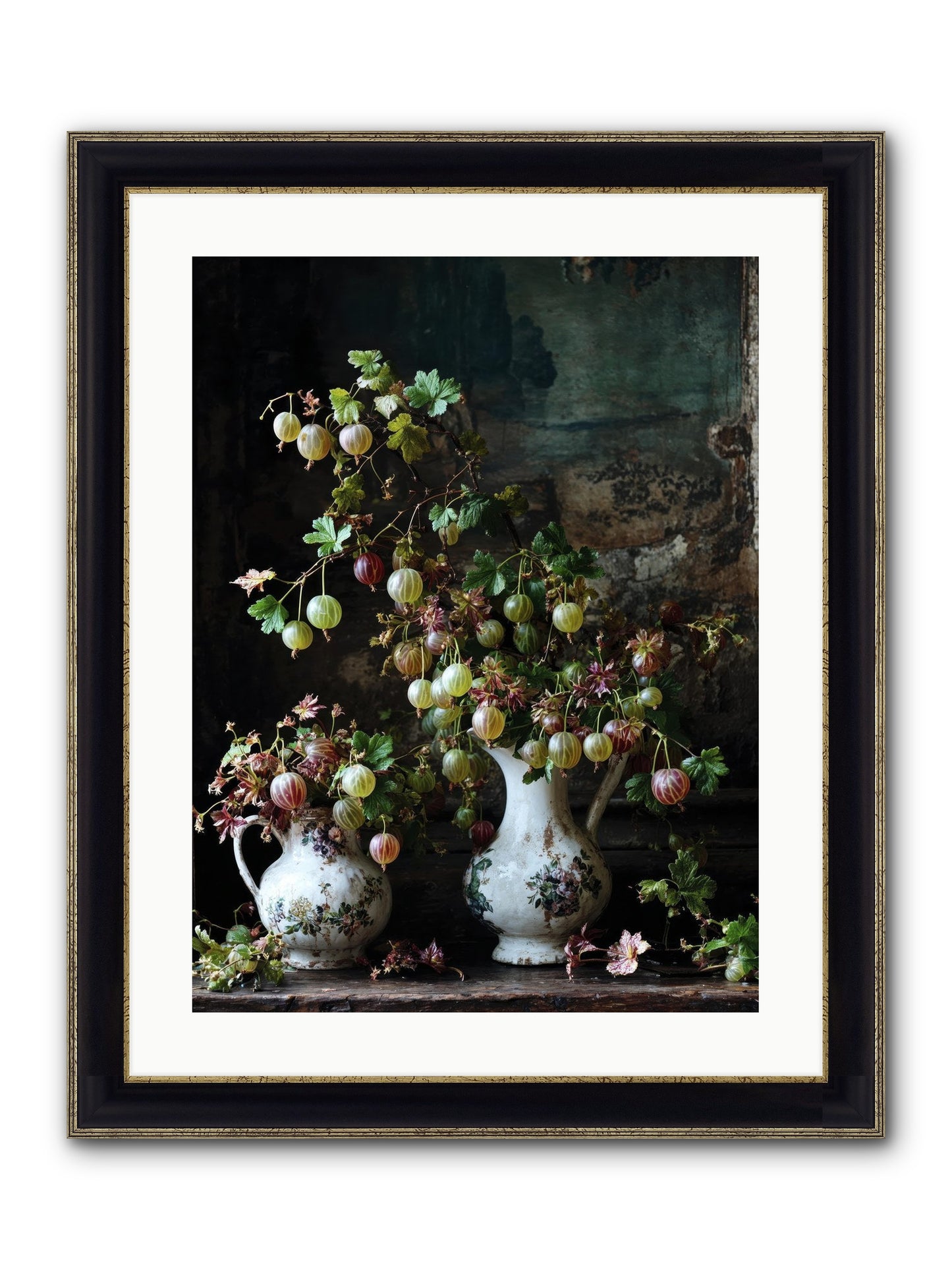 Between The Stars Framed Print - Black & Gold 18x24