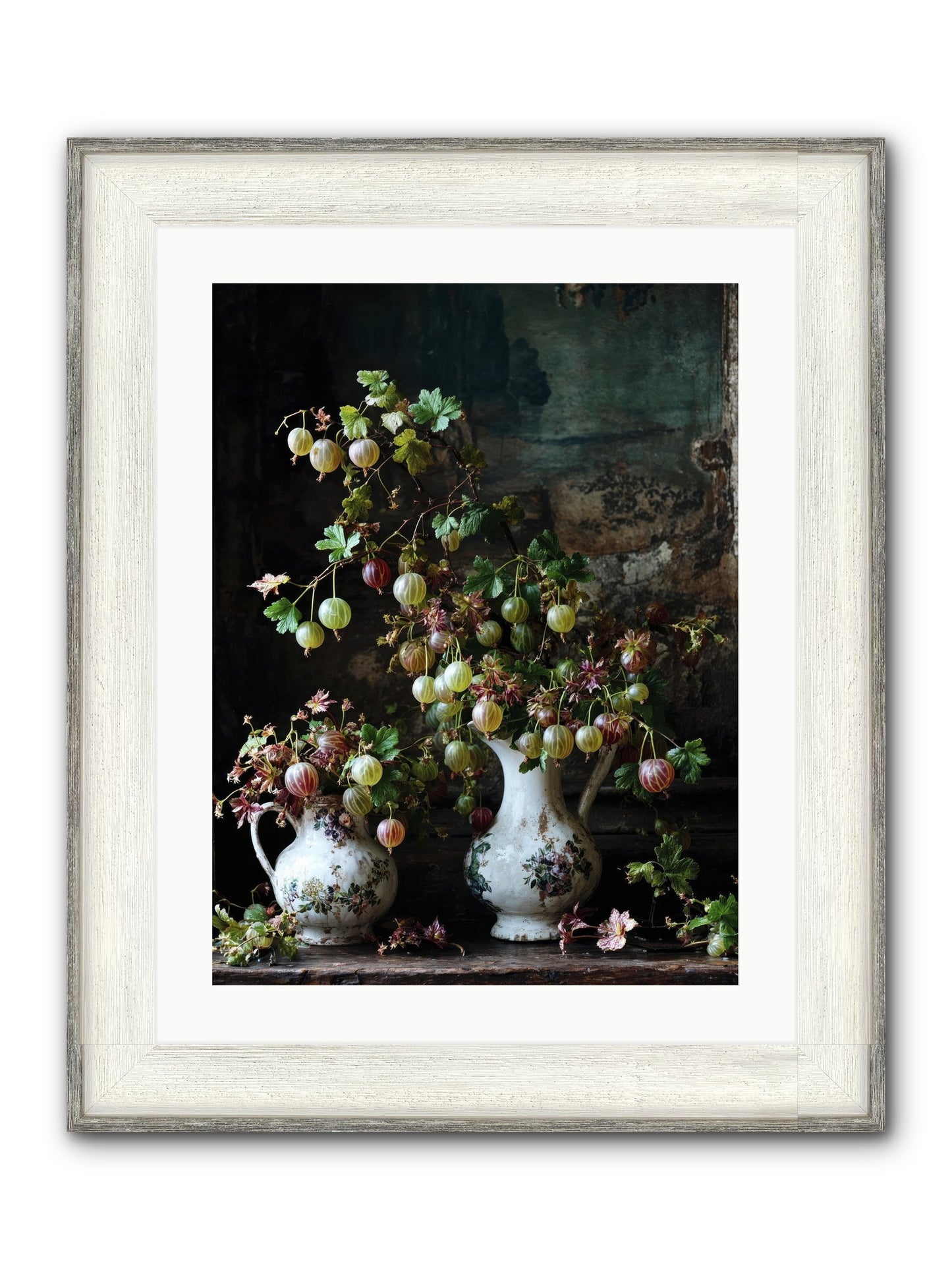 Between The Stars Framed Print - Driftwood White 18x24