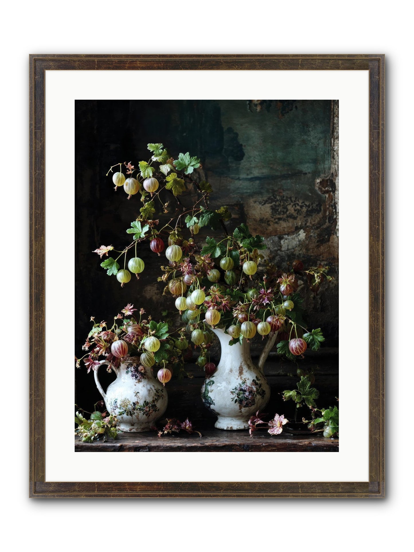 Between The Stars Framed Print - Slimwoods Black/Gold 18x24