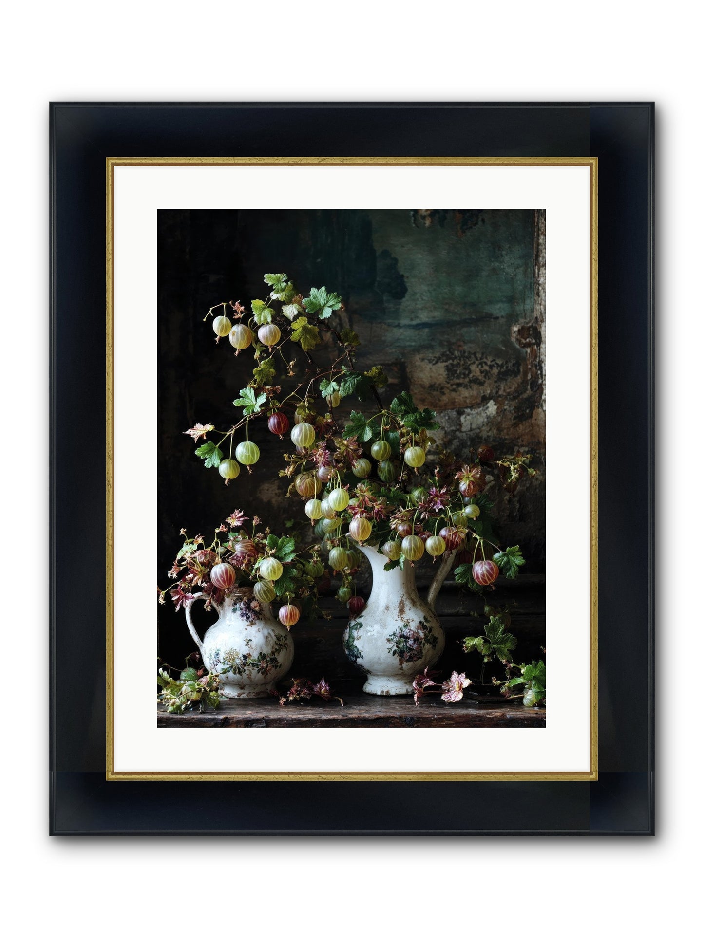 Between The Stars Framed Print - Wide Black w/Gold 18x24