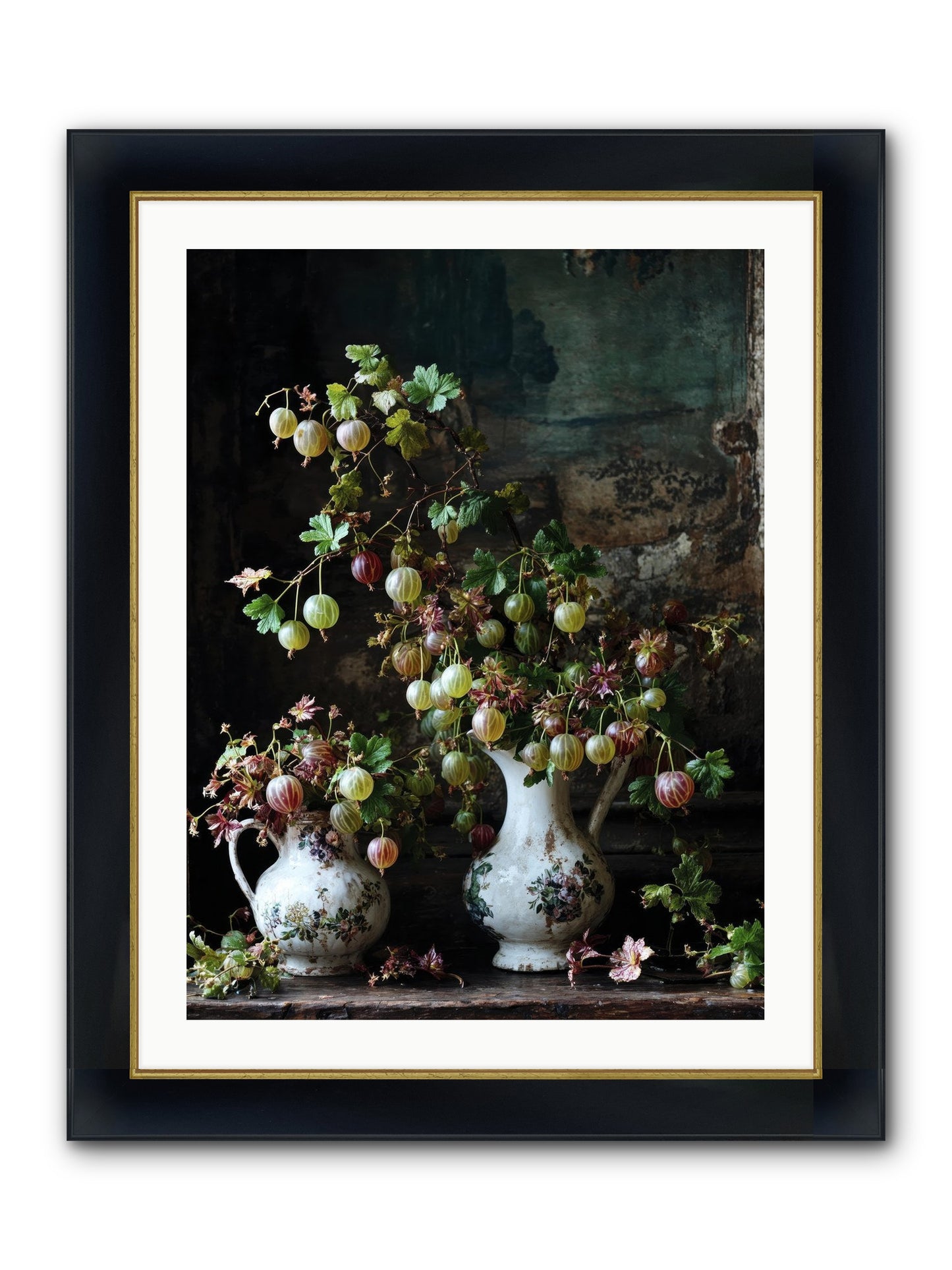 Between The Stars Framed Print - Wide Black w/Gold 24x32
