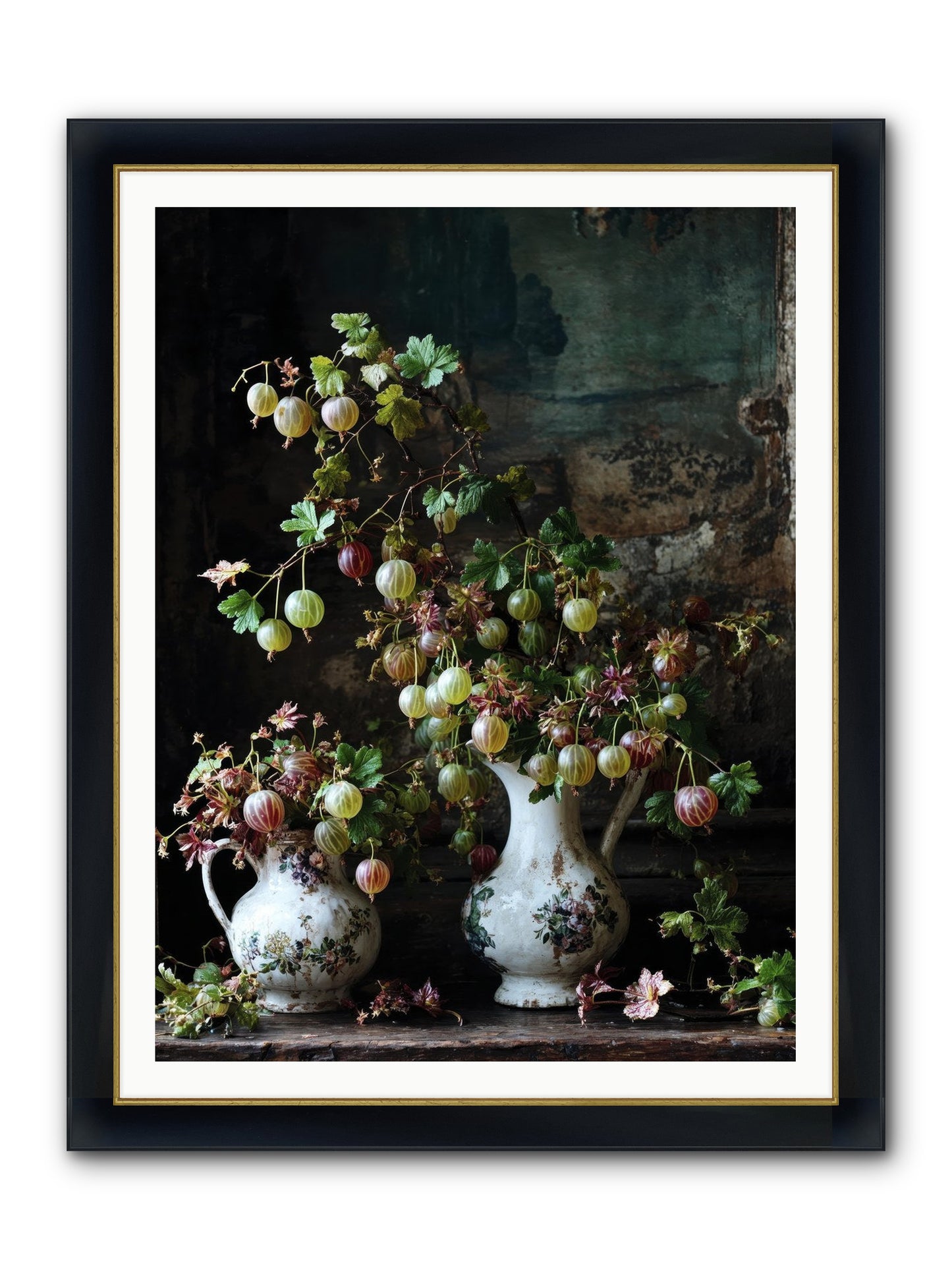 Between The Stars Framed Print - Wide Black w/Gold 36x48