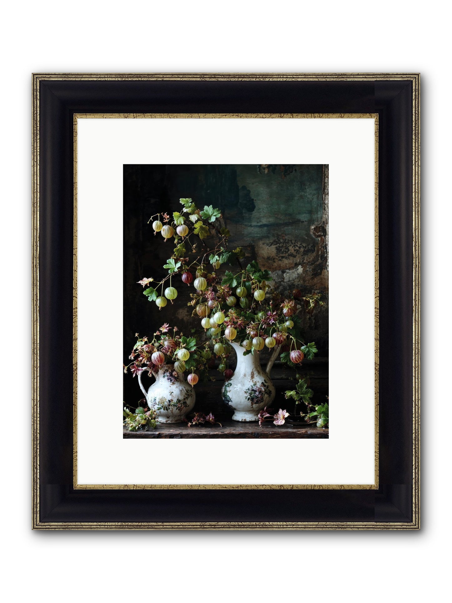 Between The Stars Framed Print - Black & Gold 9x12