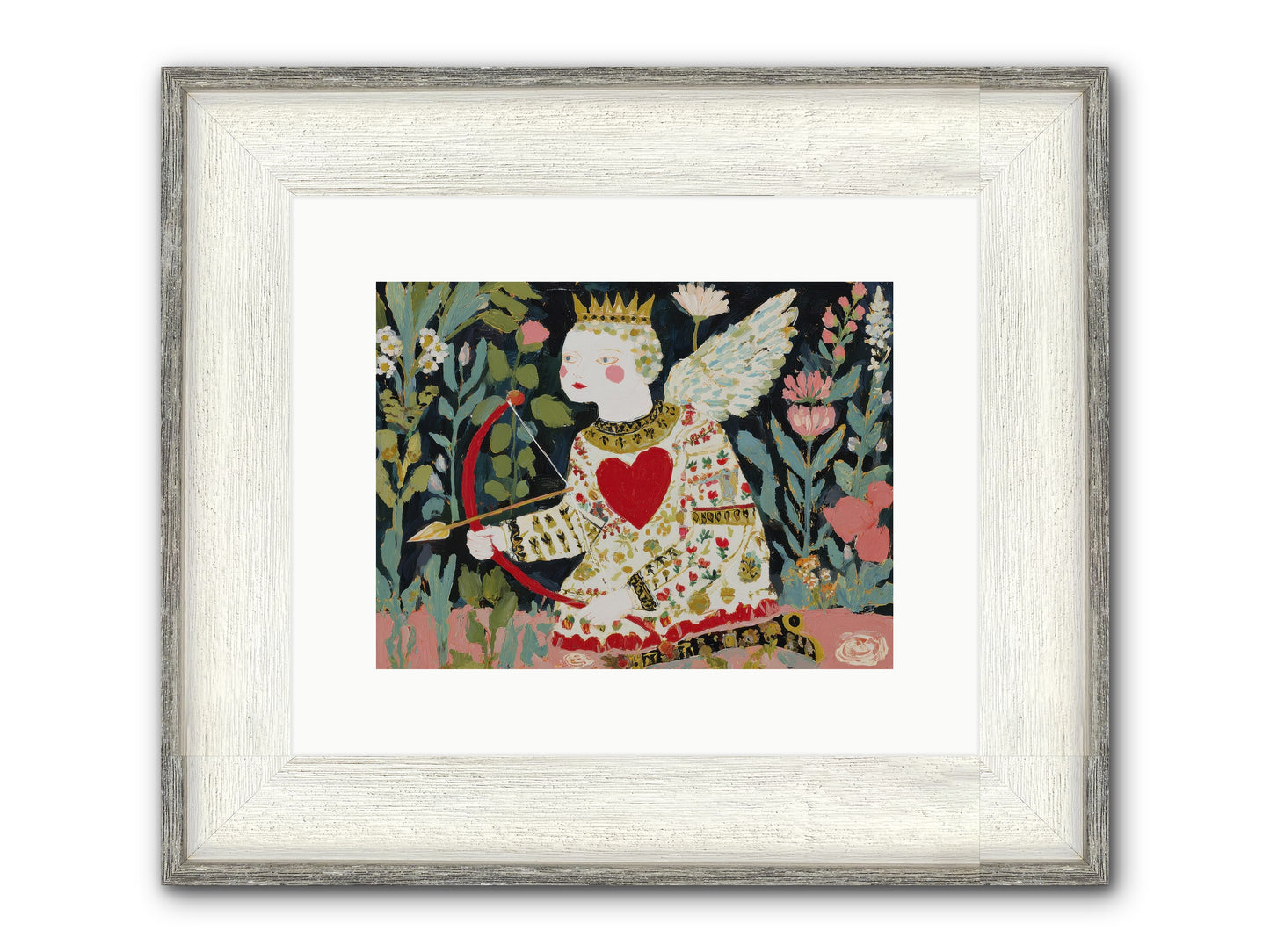 Between Us, The World Blooms Framed Print - Driftwood White 12x9
